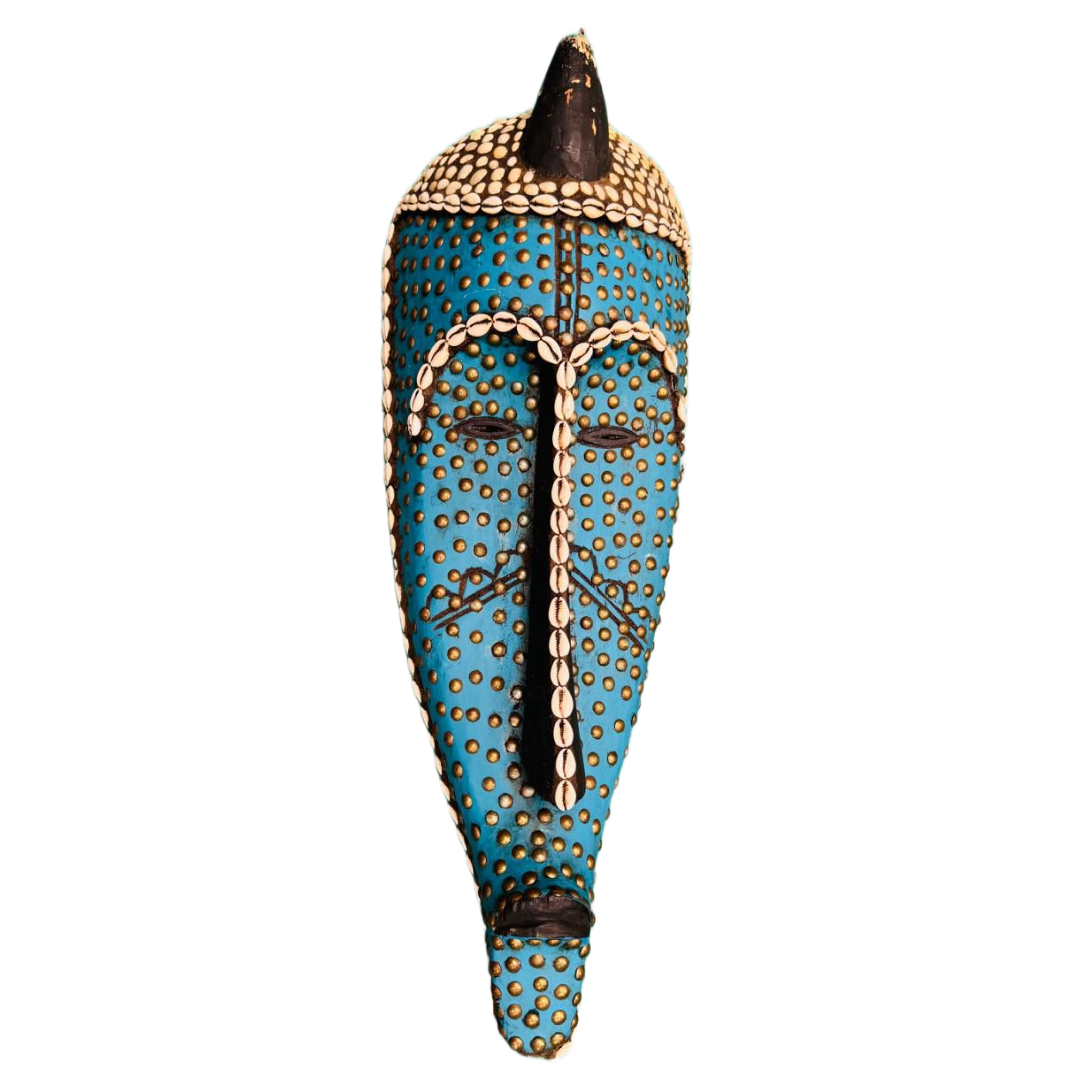 Blue Shell Gabon Fang Ngil Mask