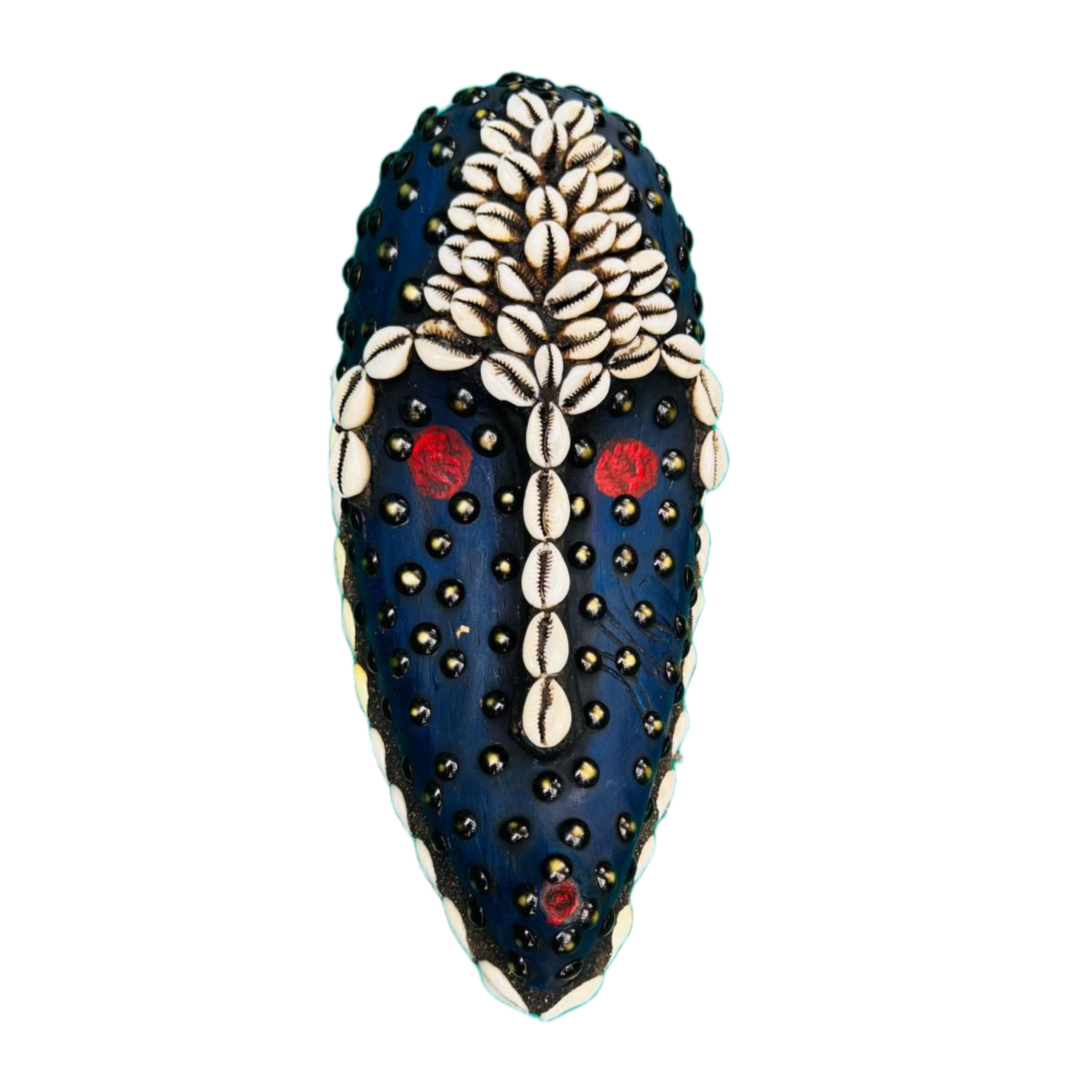 Dark Blue Shell Gabon Fang Ngil Mask (M)
