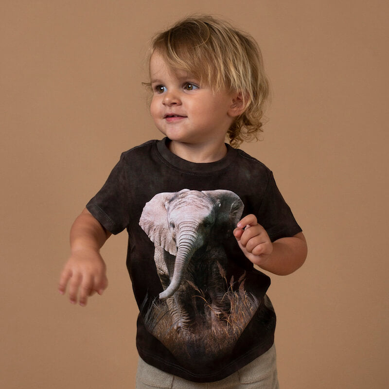 Baby Elephant Todlers Dyed T-Shirt - Khaki