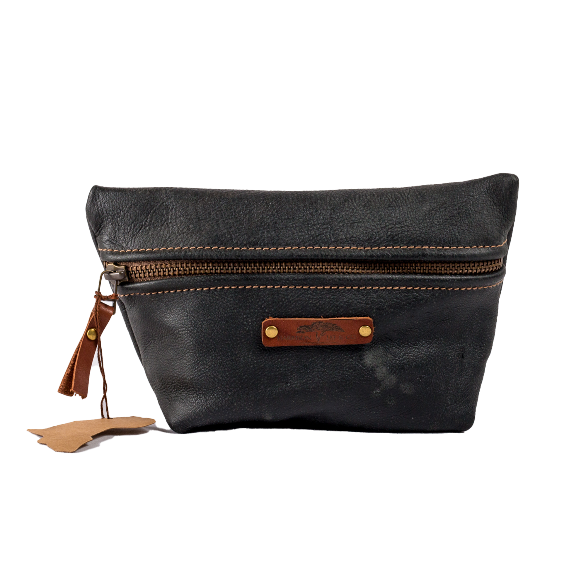 Handmade Suede & Leather Zipper Pouches