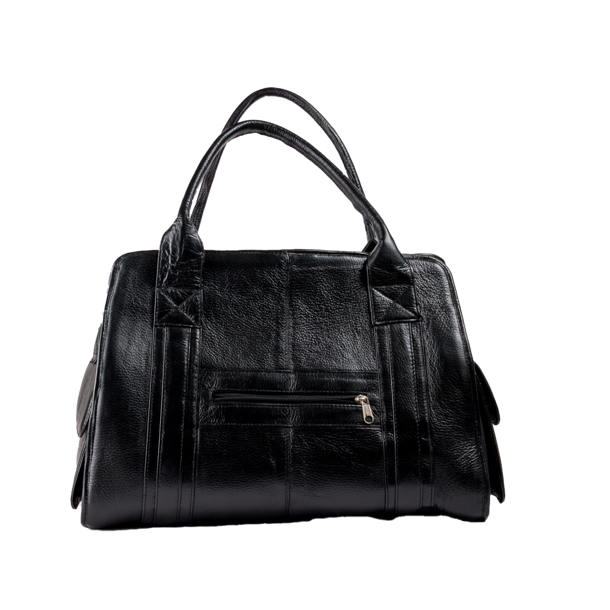 Springbok Leather Handbag With Side Pockets