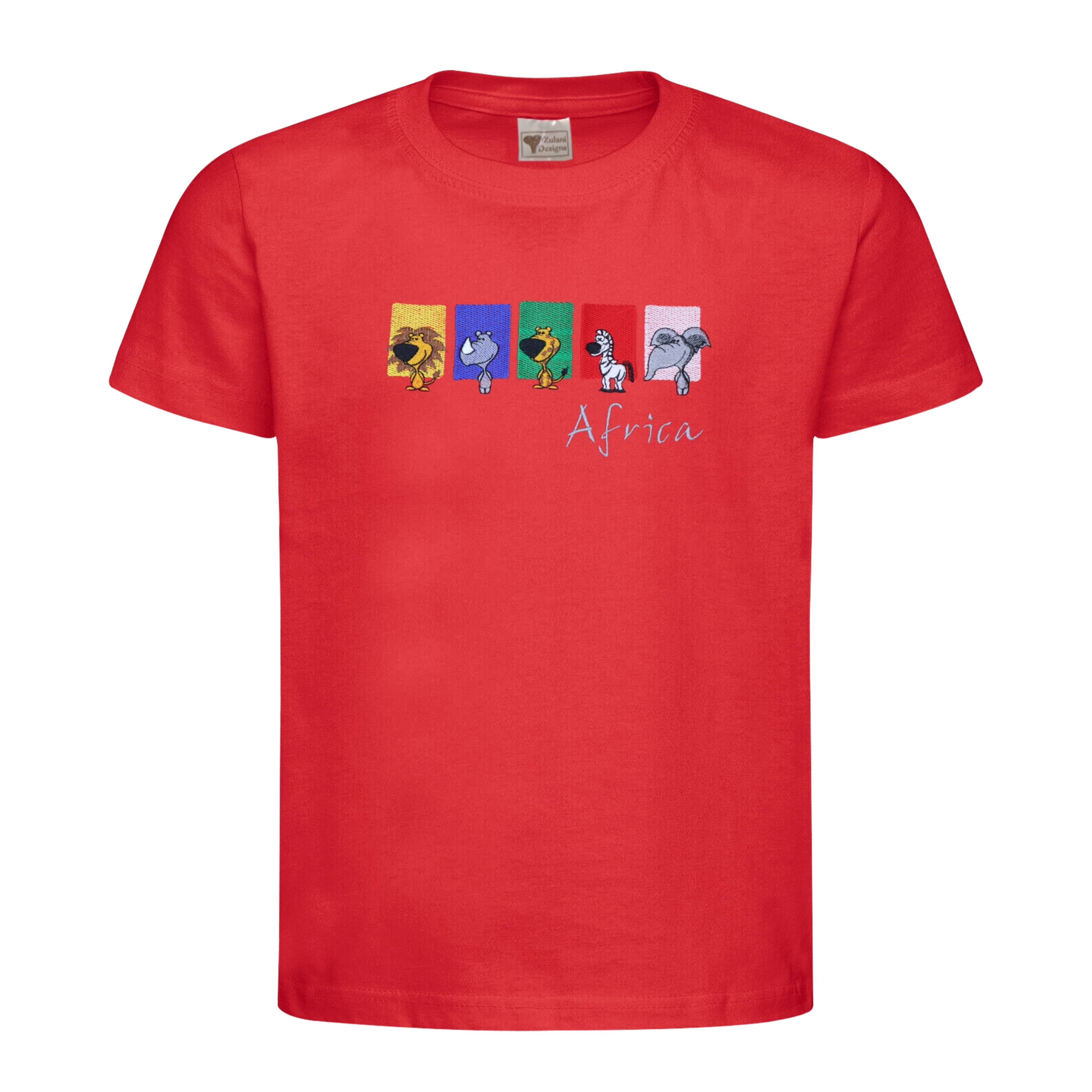 Block Animals: Red Kiddies T-Shirt