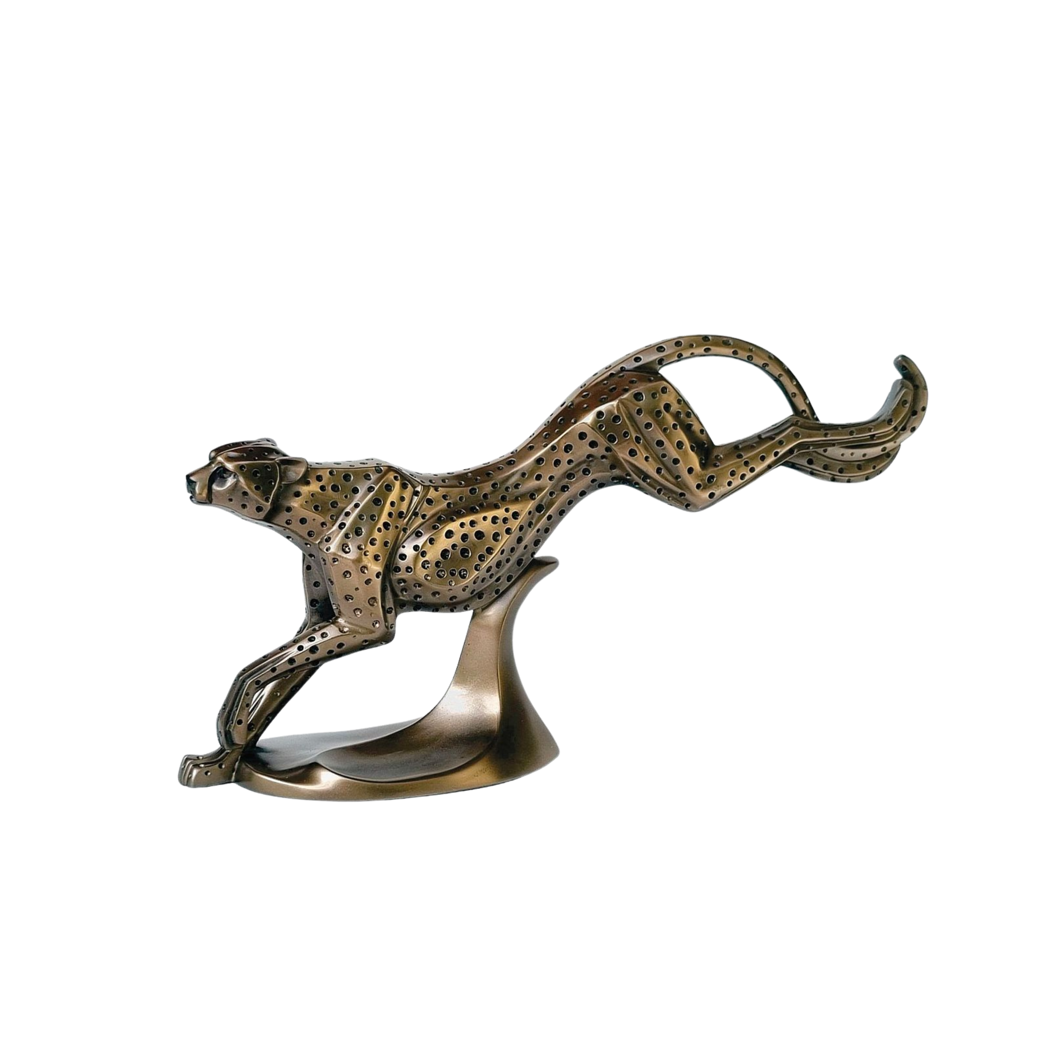Running Cheetah Bronze Statue