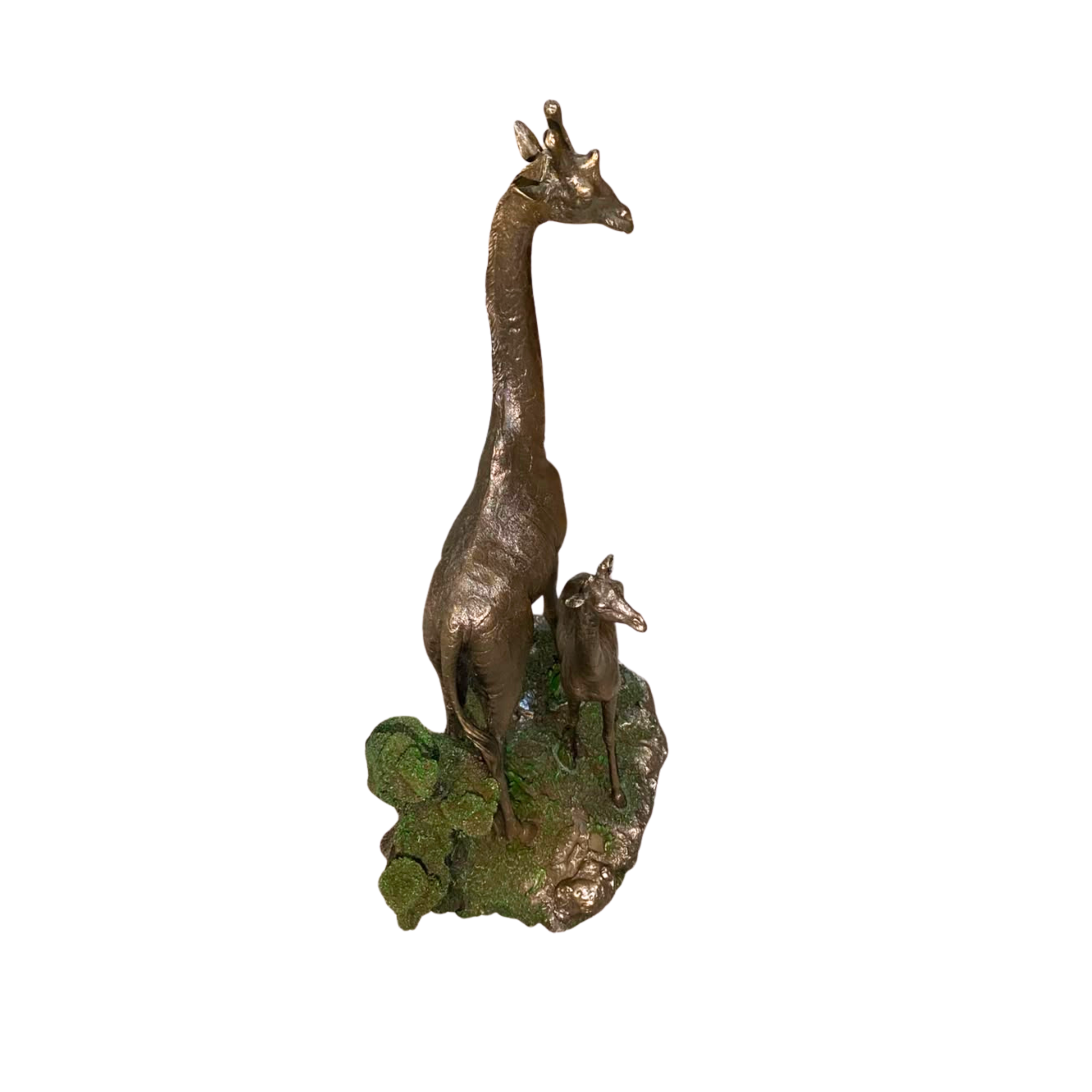Giraffe & Baby Bronze Statue - Twiga