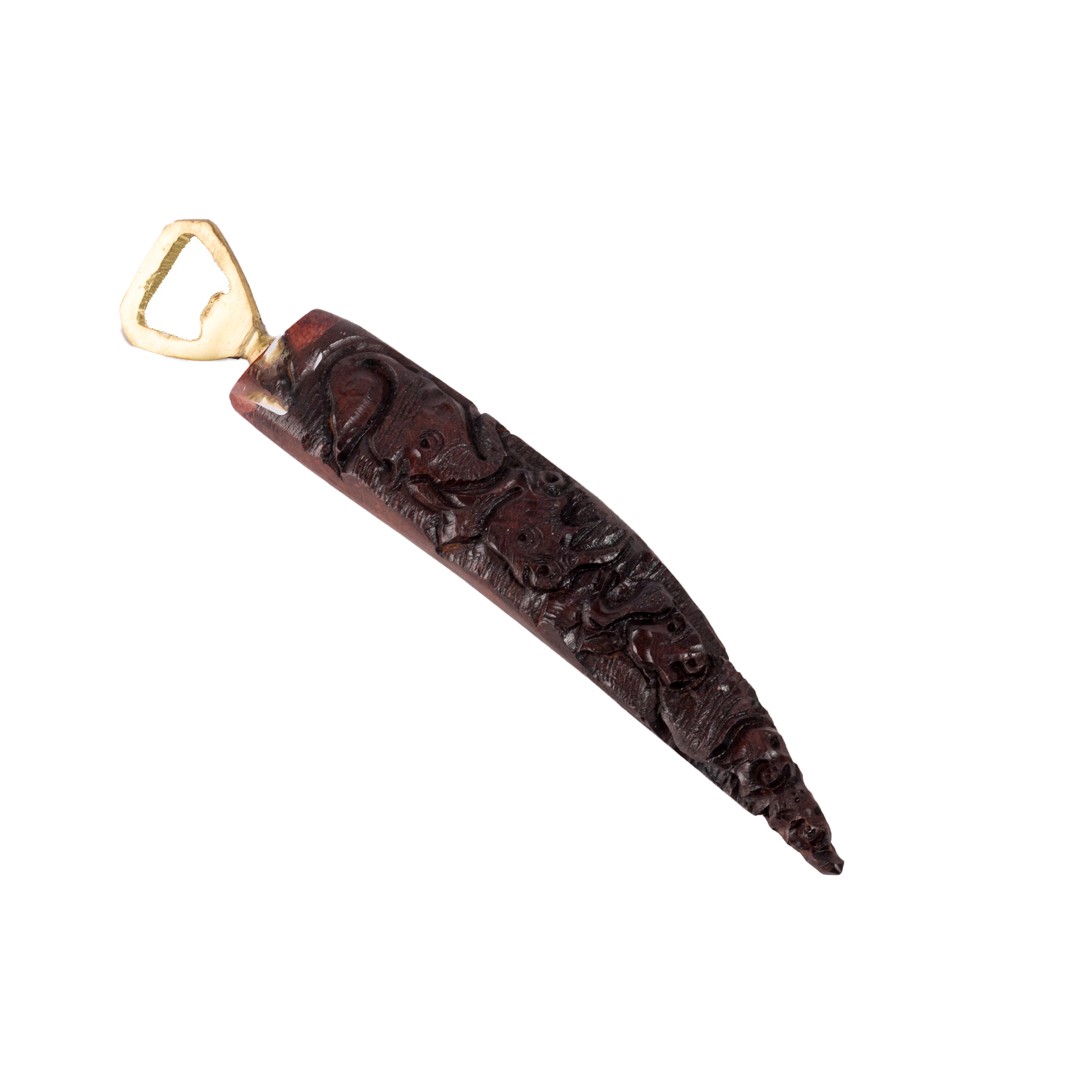 Carved Wooden Bottle Opener