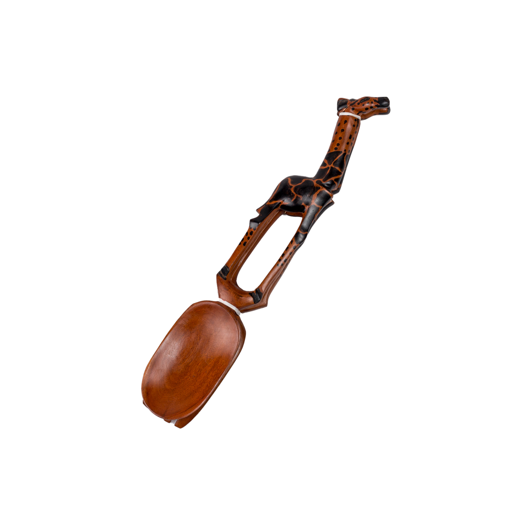 Carved Wooden Giraffe Salad Servers