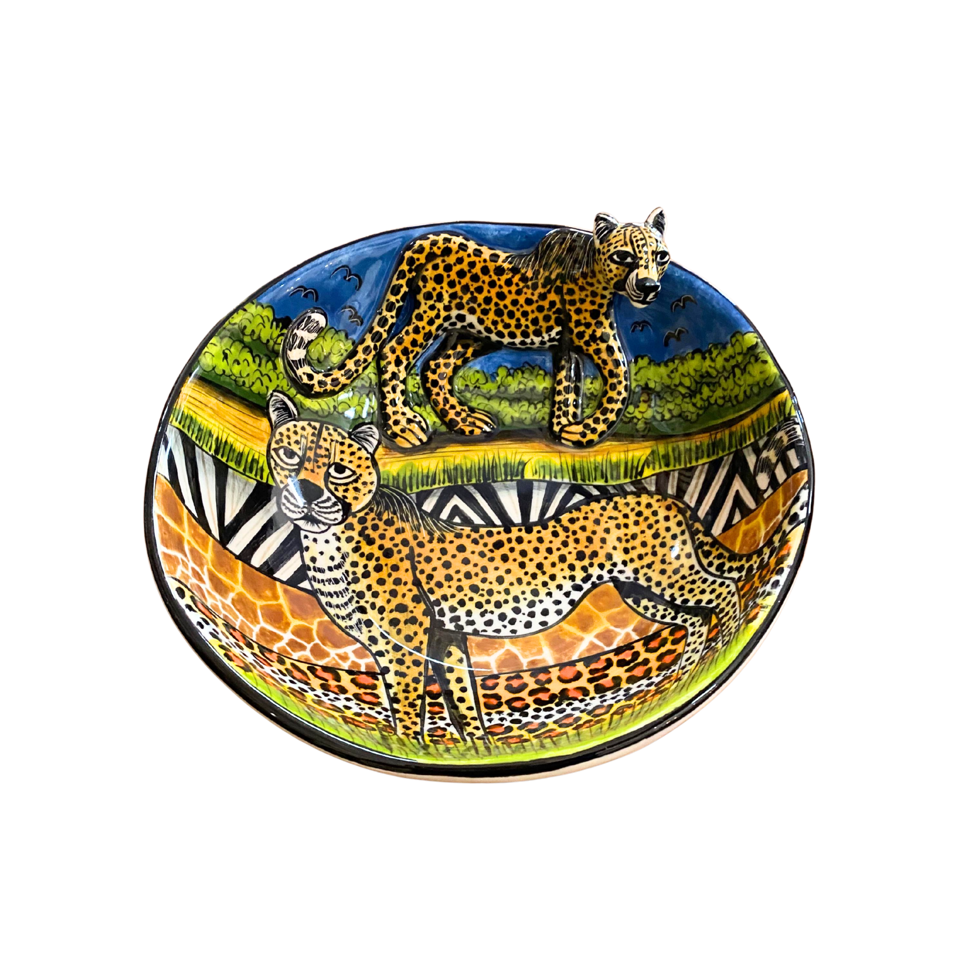 3D Animated Ceramic Cheetah Bowl