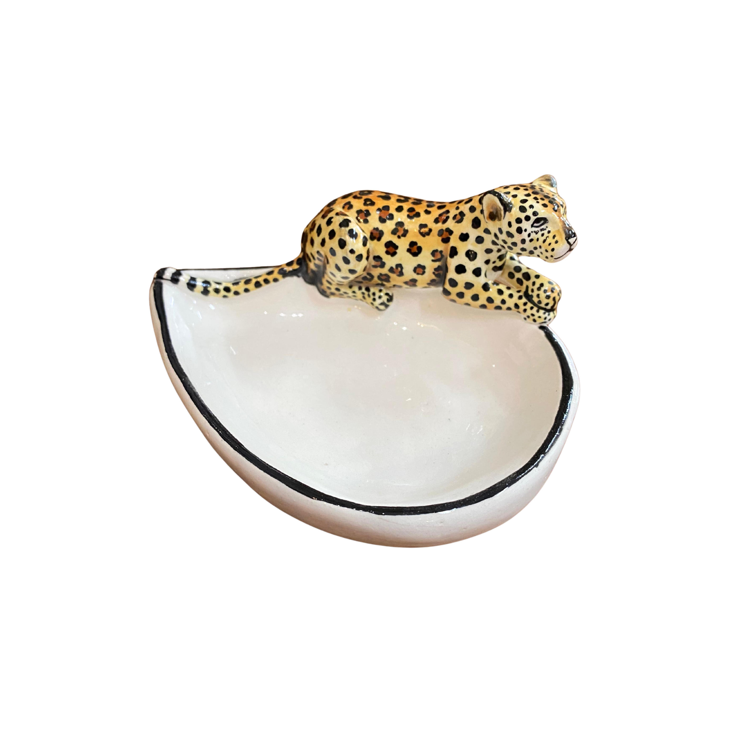 Ceramic Leopard Teabag Holder
