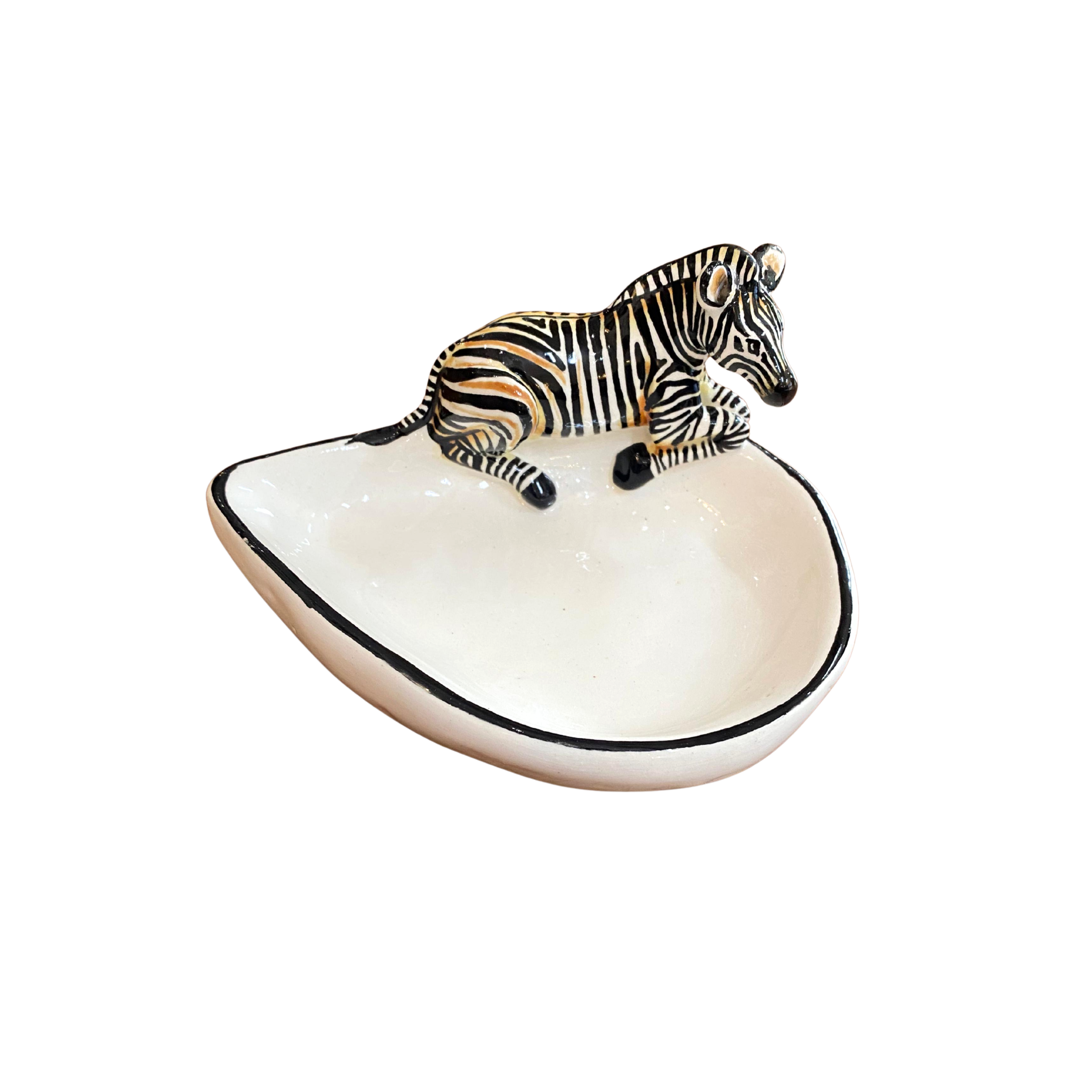 Ceramic Zebra Teabag Holder