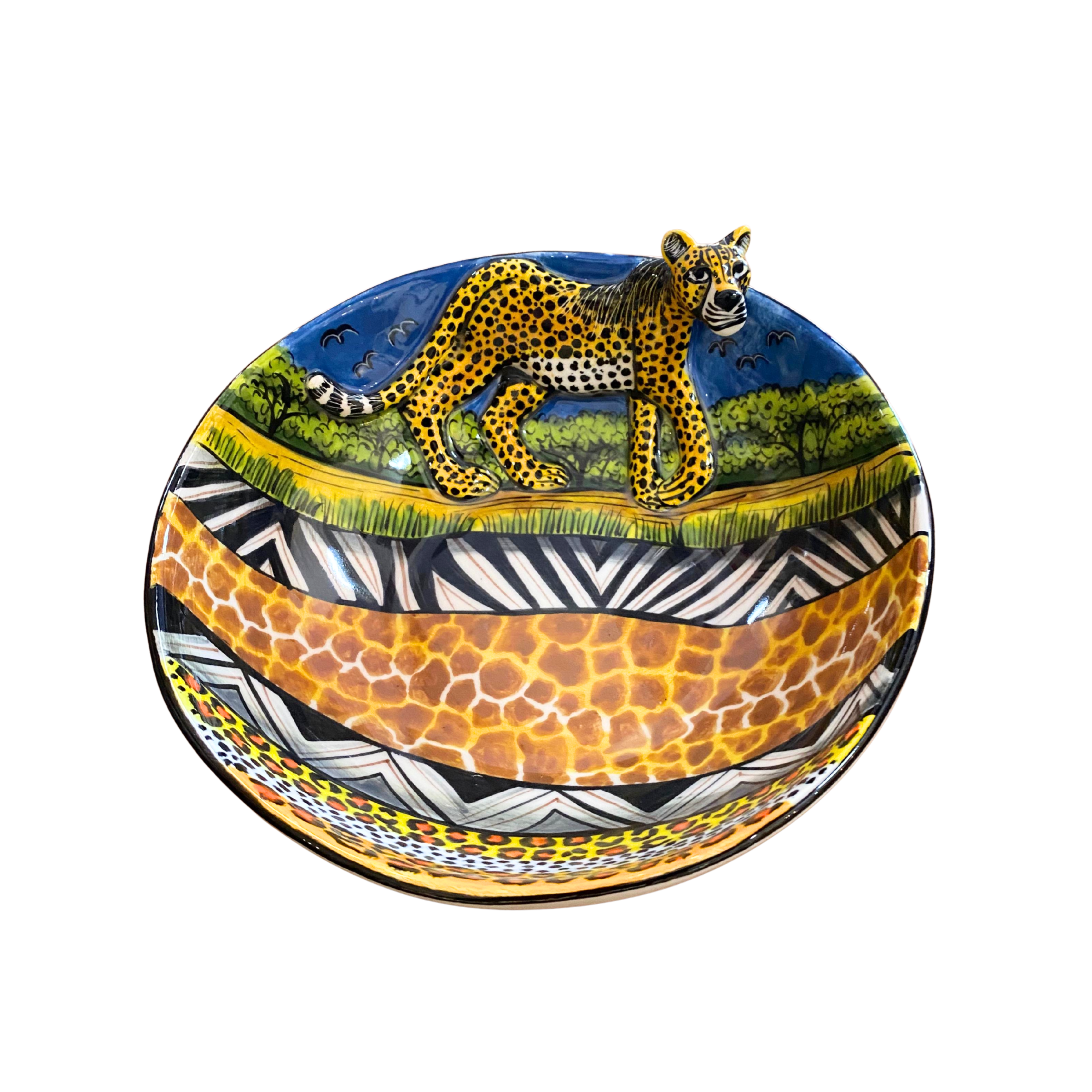 3D Animated Ceramic Cheetah Bowl