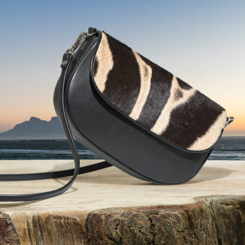 Zebra Skin Leather Shoulder Handbag - Codi
