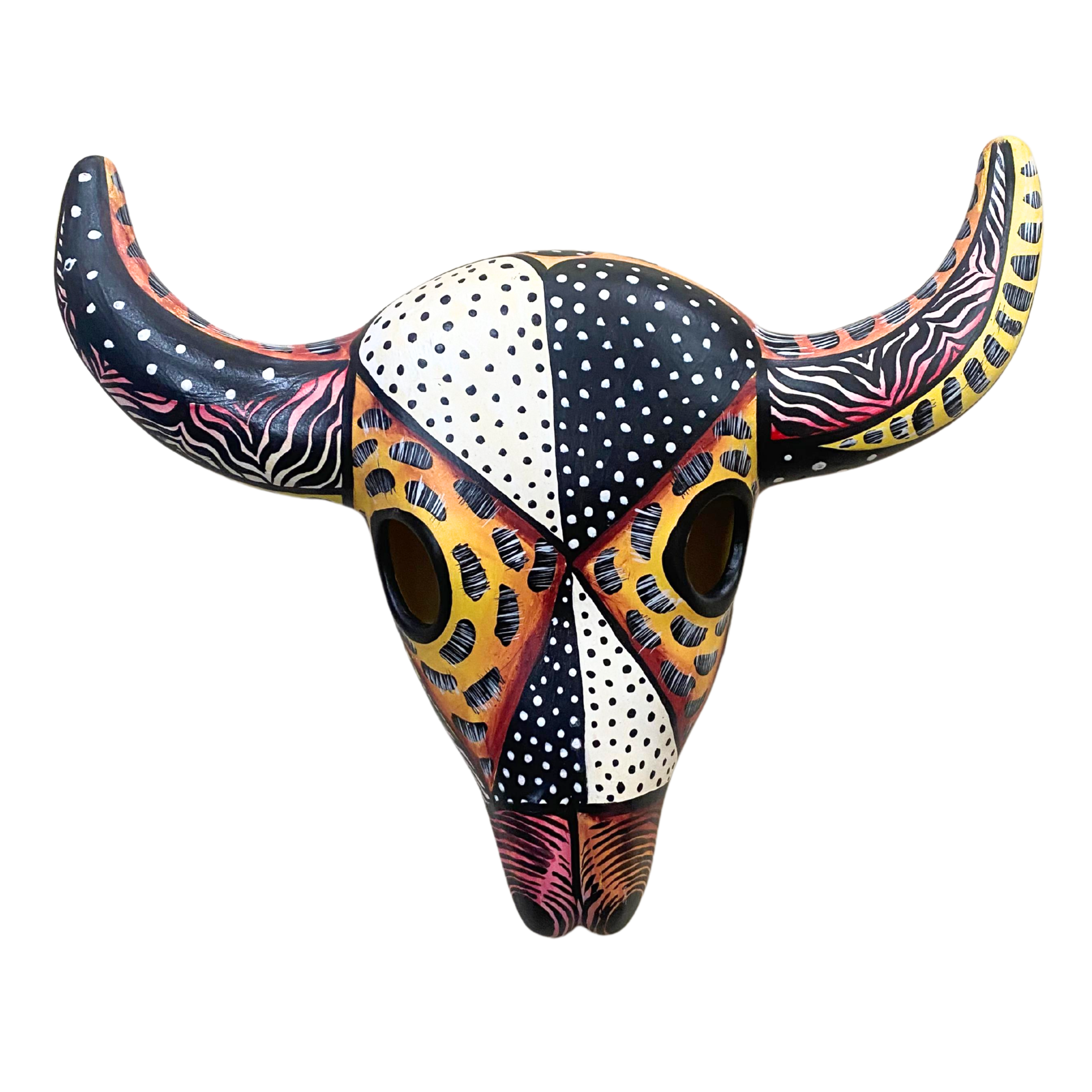 Colourful Painted Ceramic Skulls (Tribal)