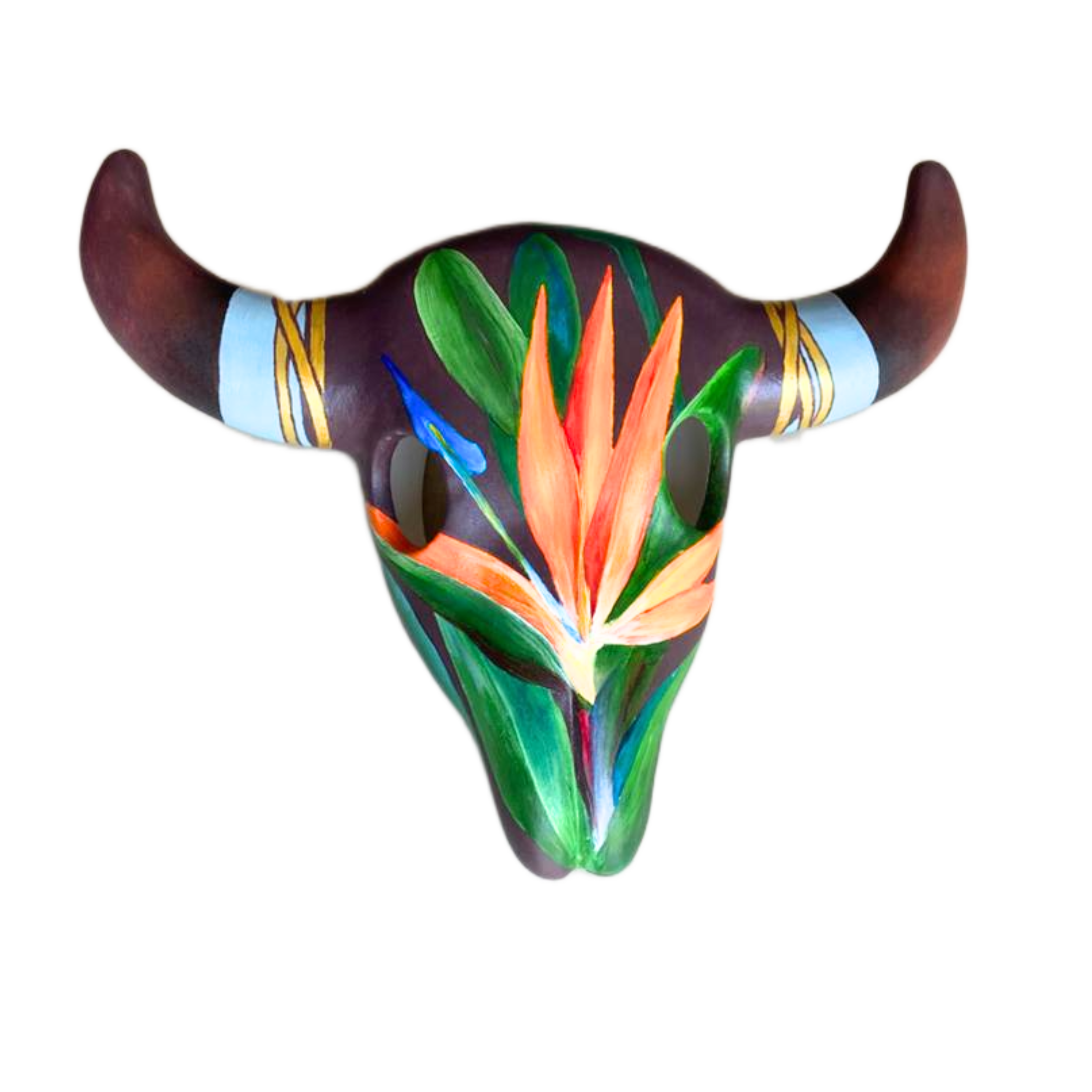 Colourful Painted Ceramic Skulls (Floral)