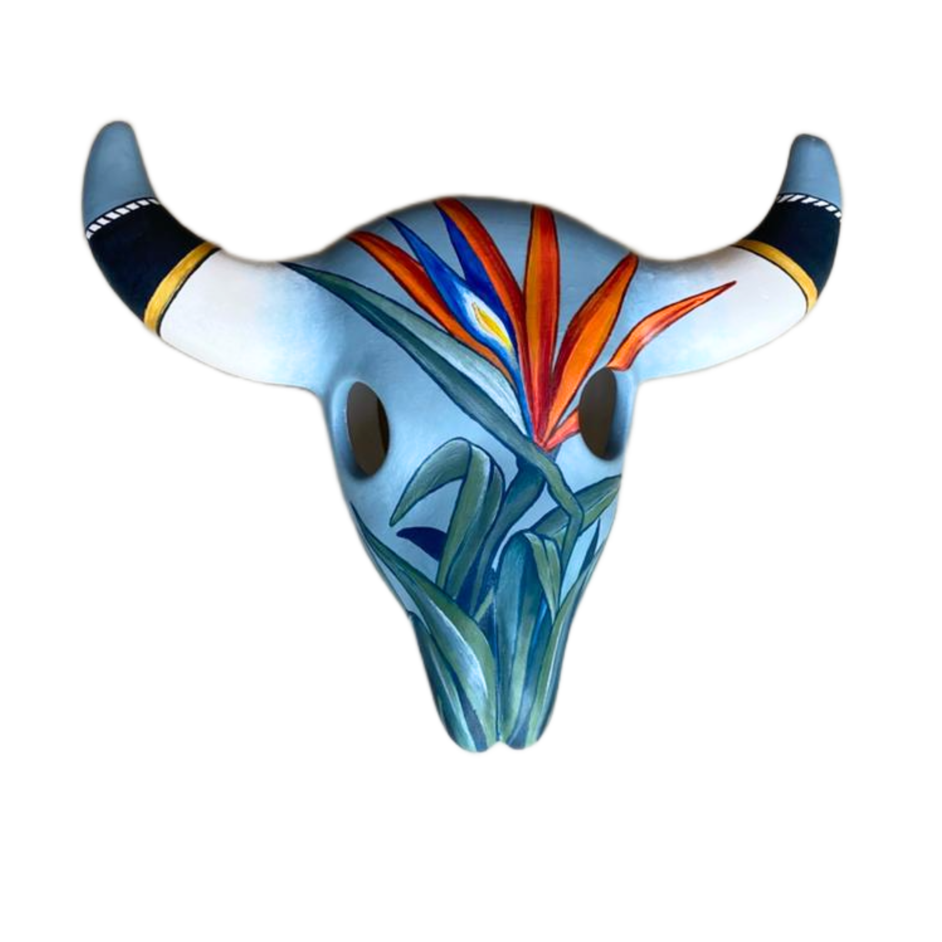 Colourful Painted Ceramic Skulls (Floral)