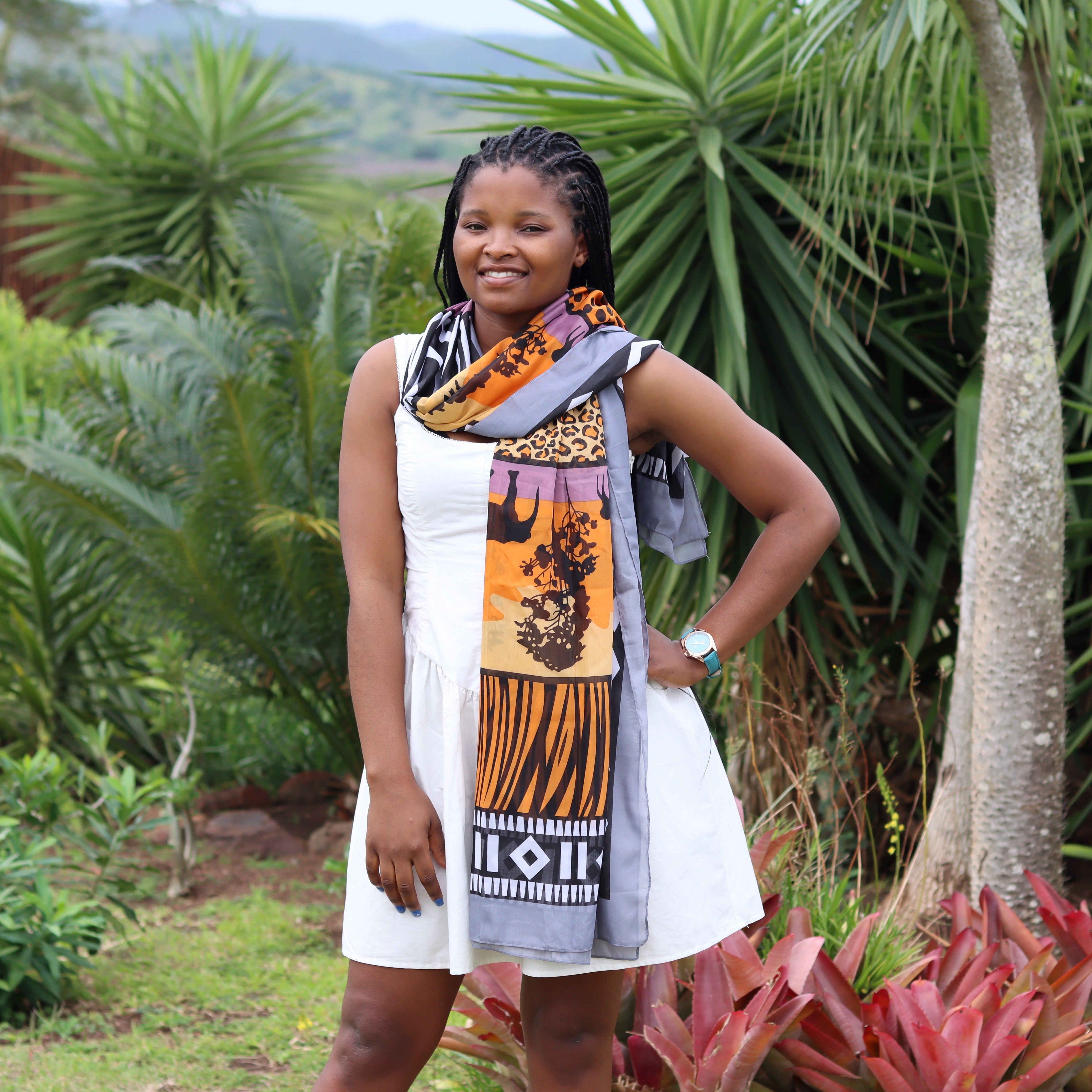 Orange Multi-Coloured Wildlife Scaft