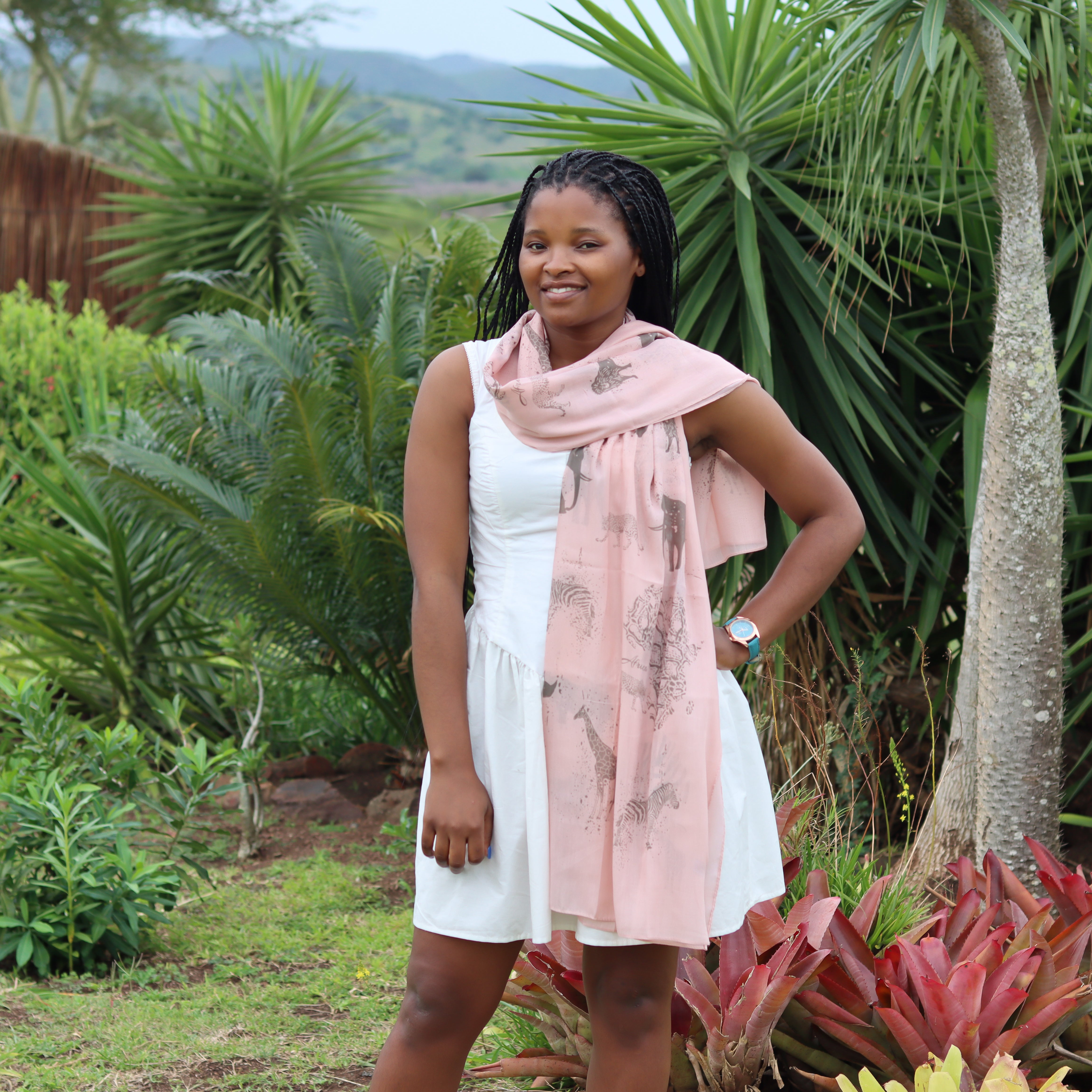 Baby Pink Wildlife Scarf