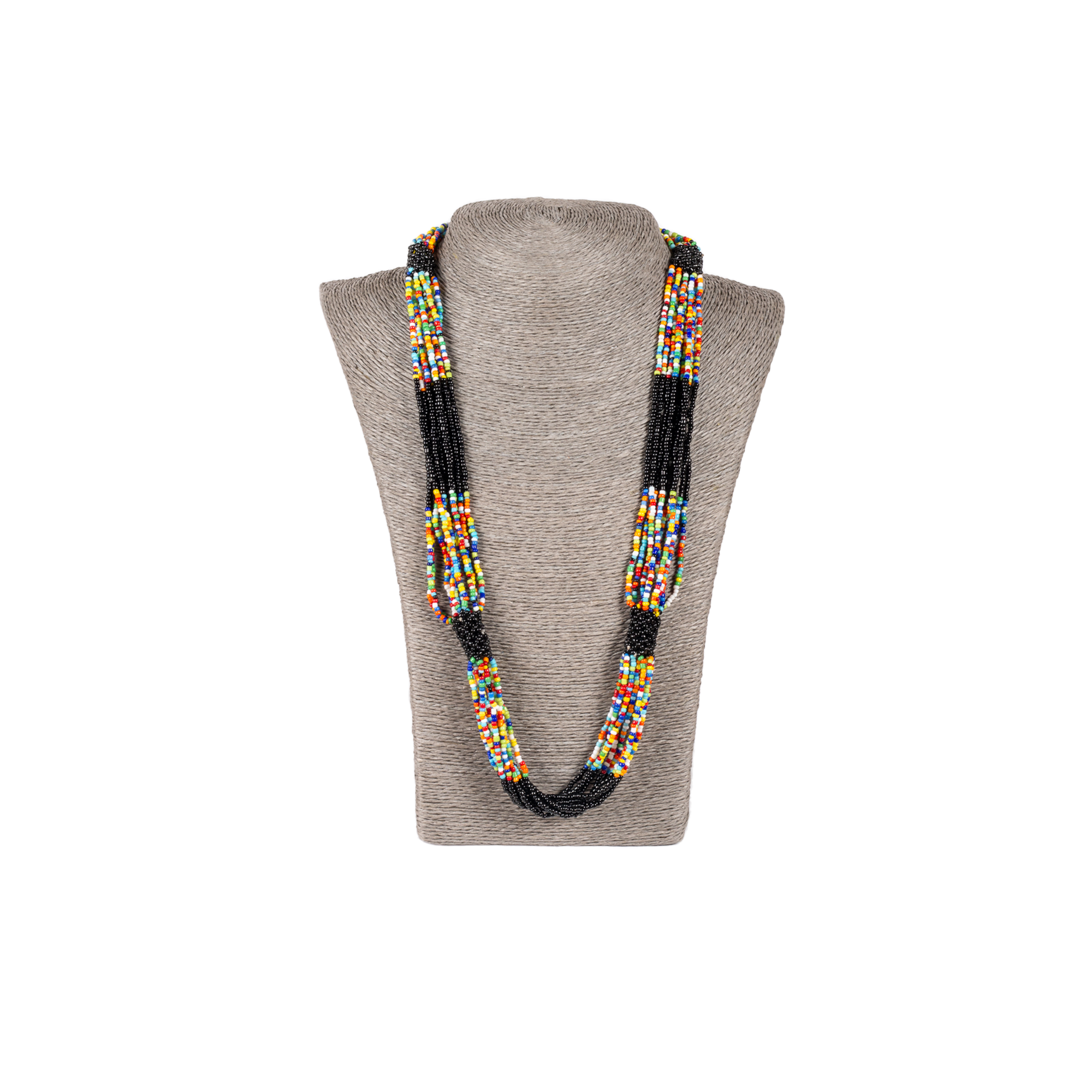 Traditional Zulu Hand Beaded Necklace (Colourful)