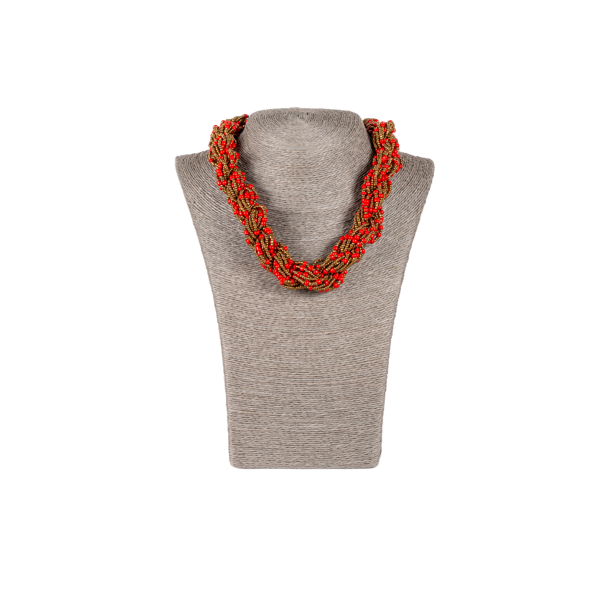 Twisted Zulu Hand Beaded Necklace