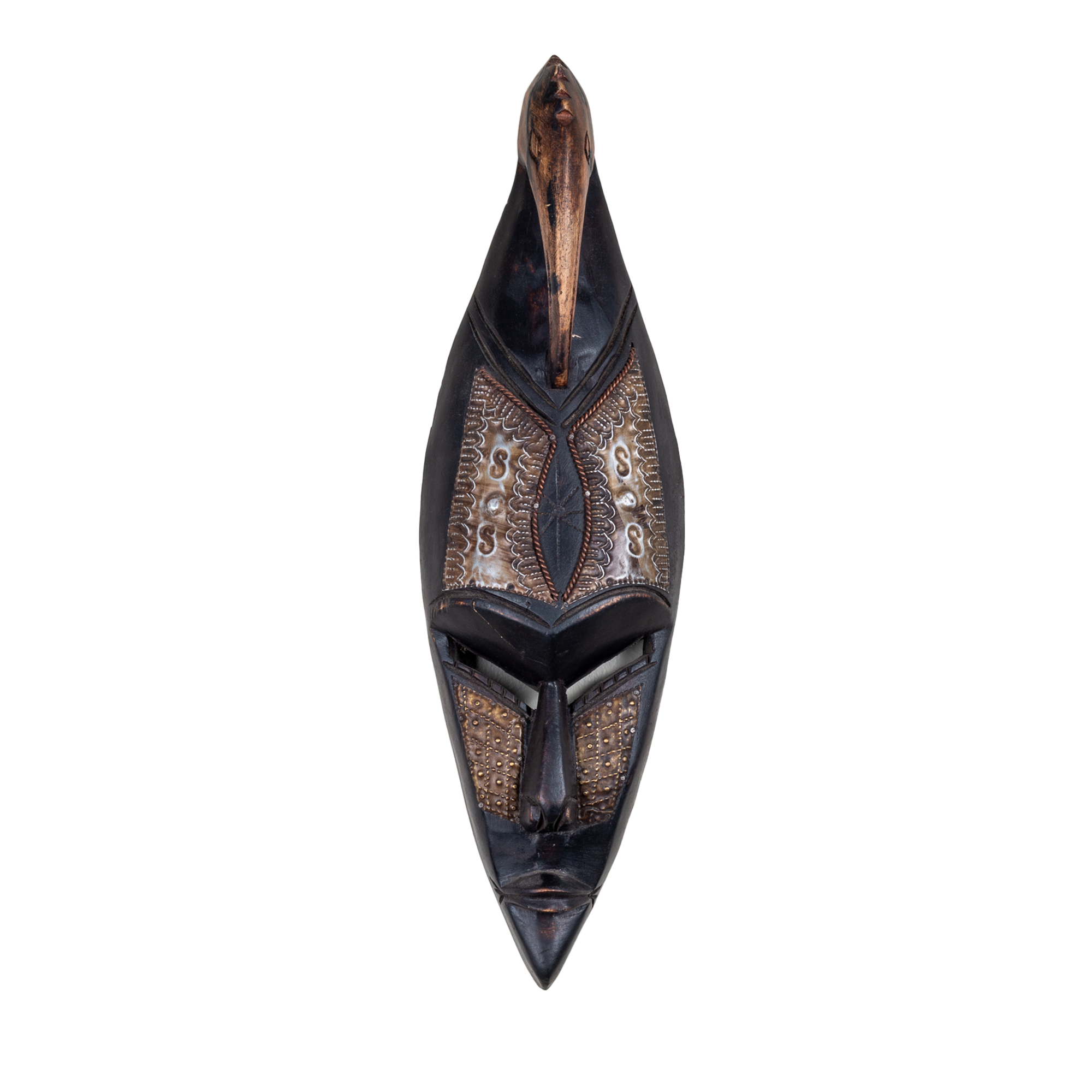 Metal Faced Ghanian Mask