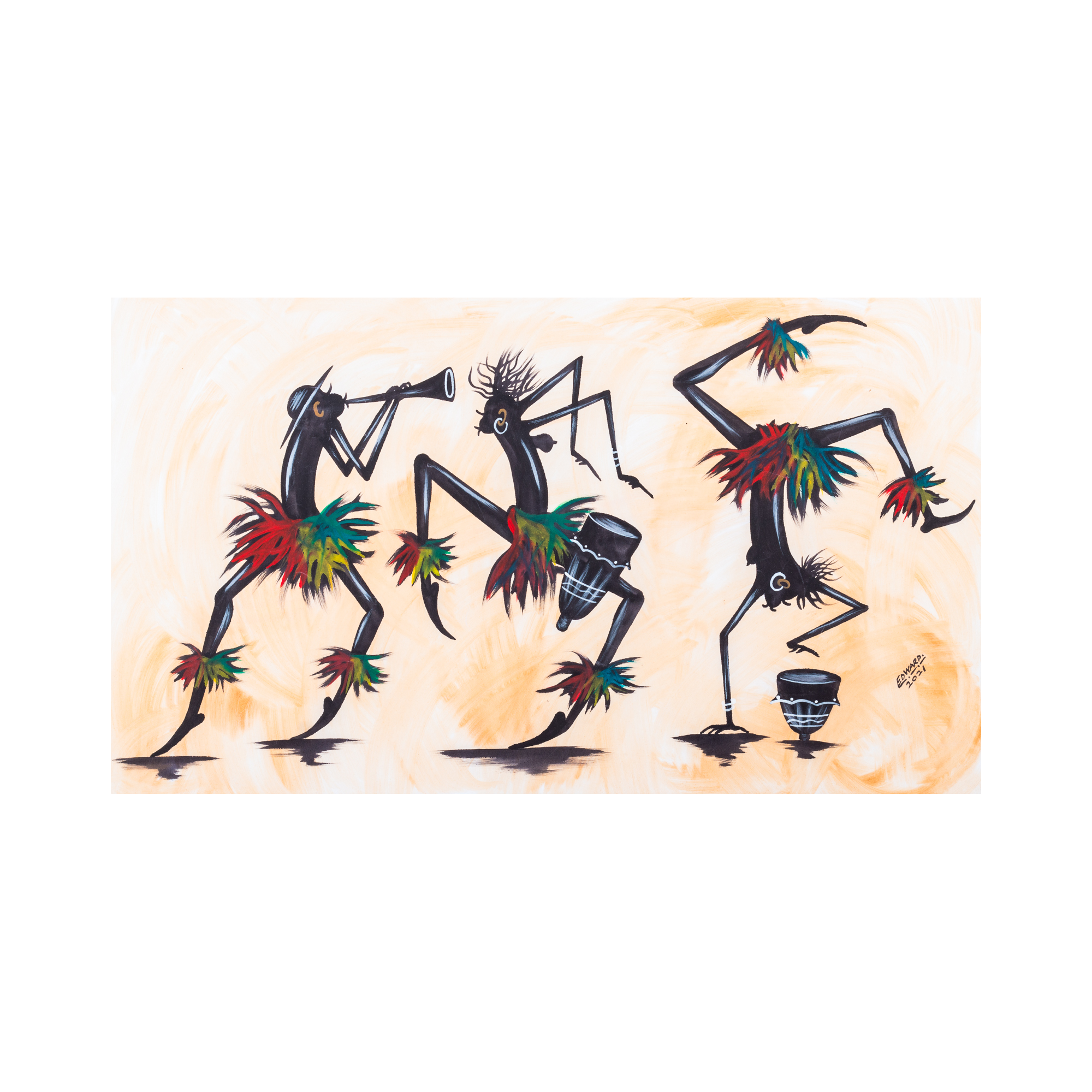 Native Groove Canvas Painting - By Edward