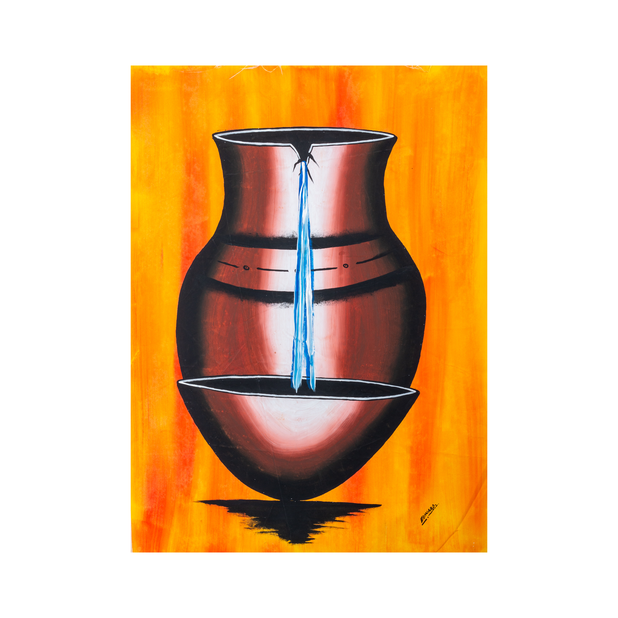 Break To Pour Canvas Painting - By Edward