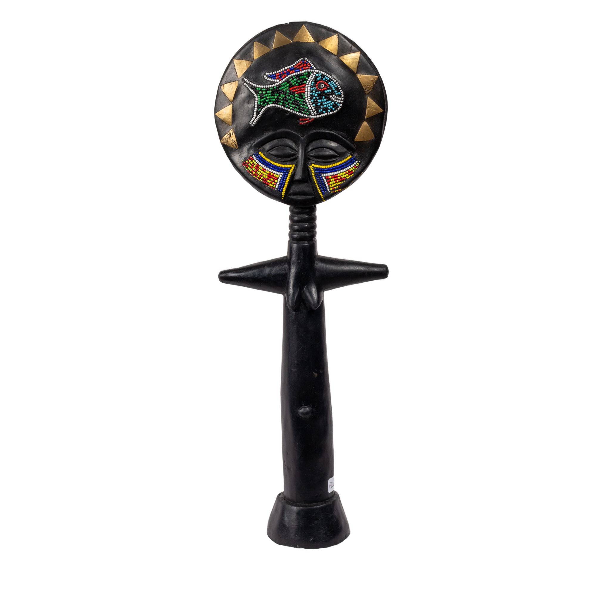 Medium Woodcarved Beaded Ashanti Fertility Queen
