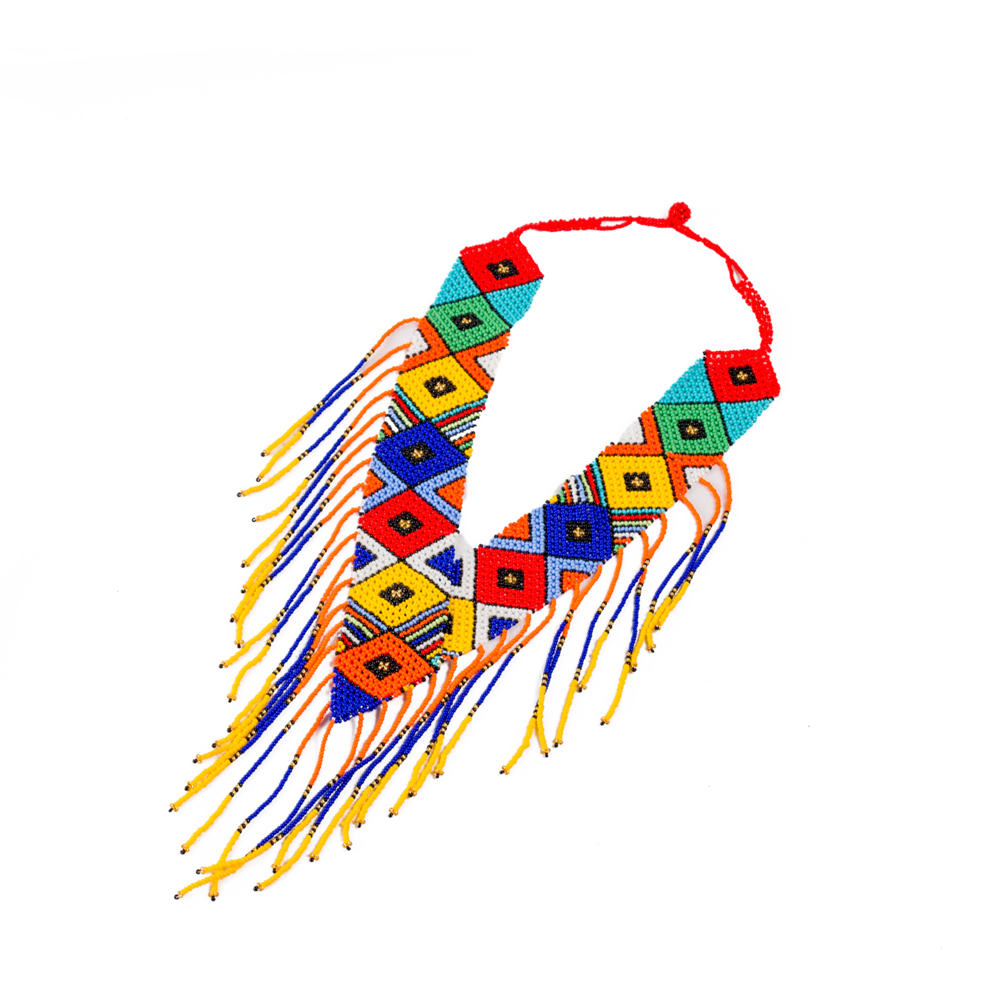Zulu Hand Beaded V Necklace
