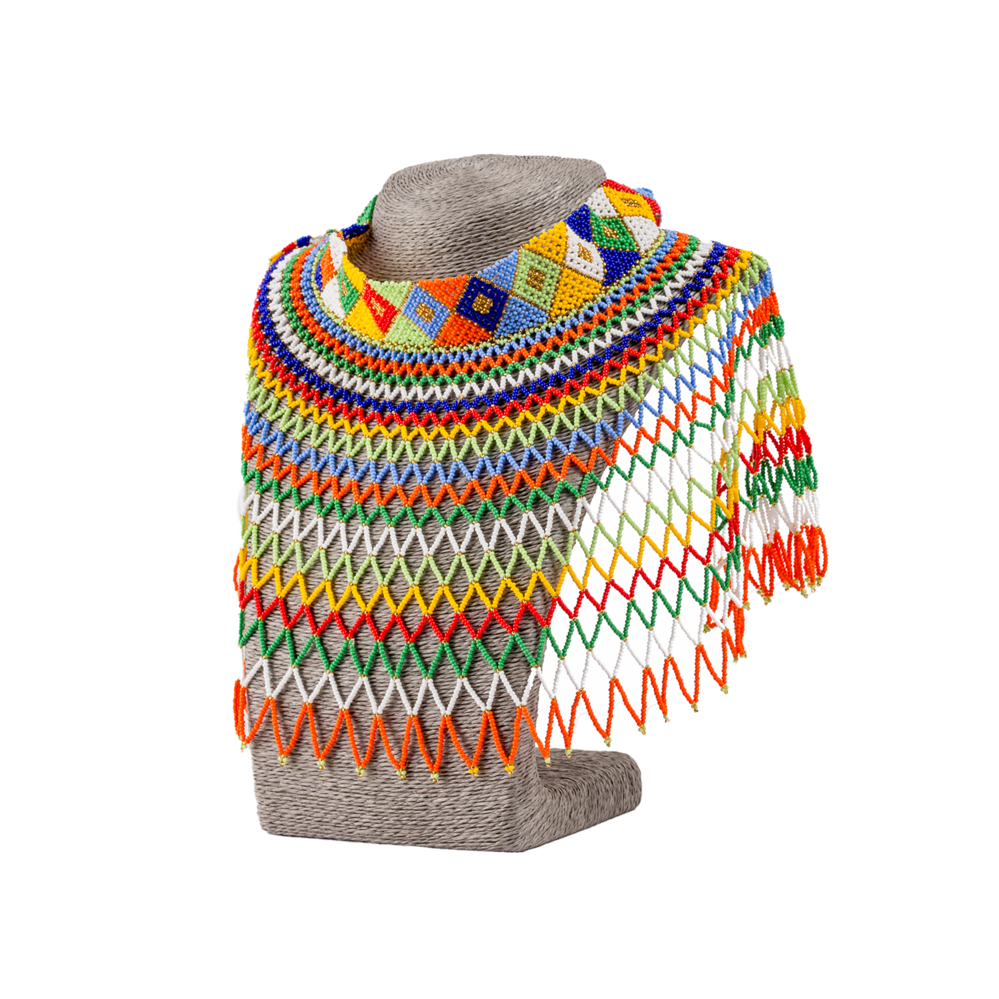 Zulu Hand Beaded Wedding Skirt Necklace