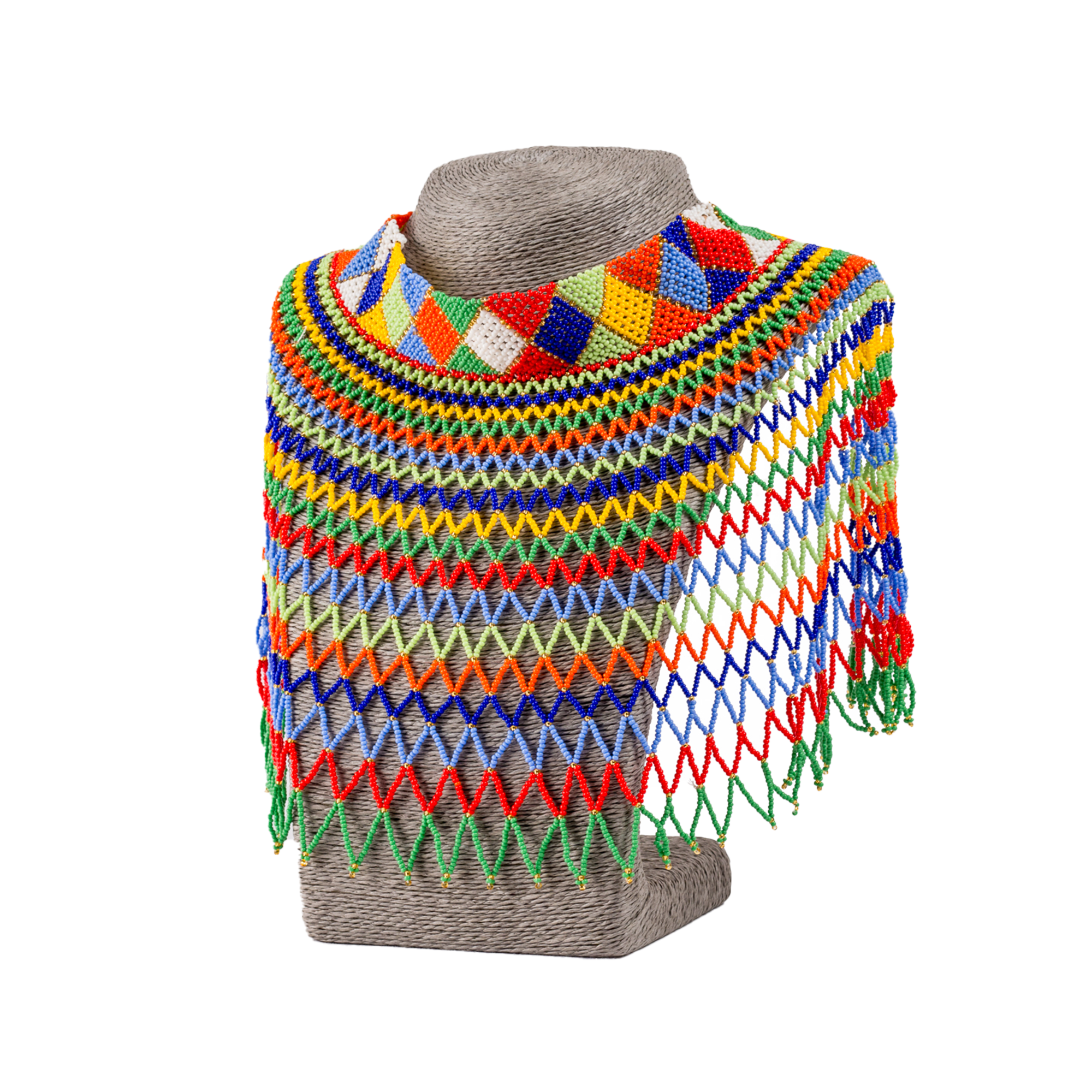 Zulu Hand Beaded Wedding Skirt Necklace