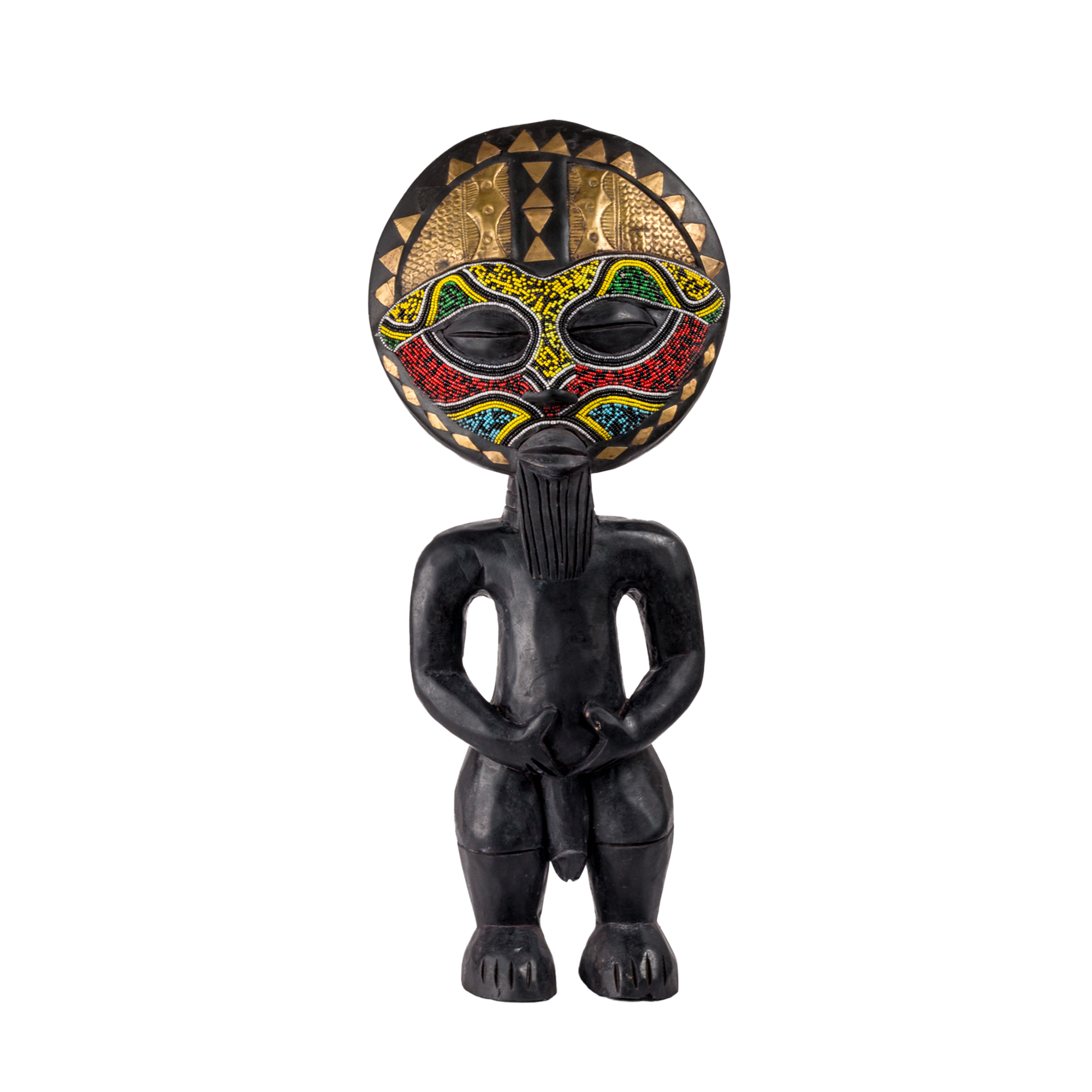Large Wood Carved Ashanti Fertility King