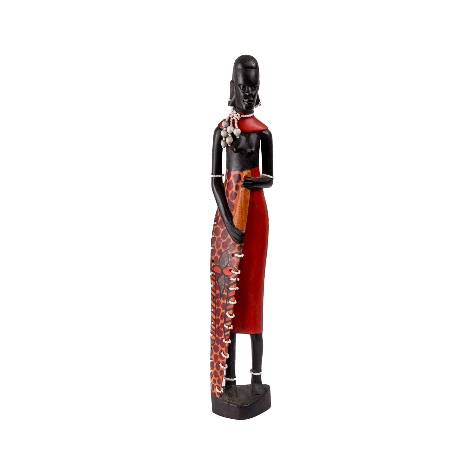 Carved Wooden Maasai Mara Female Warrior Sculpture (M)