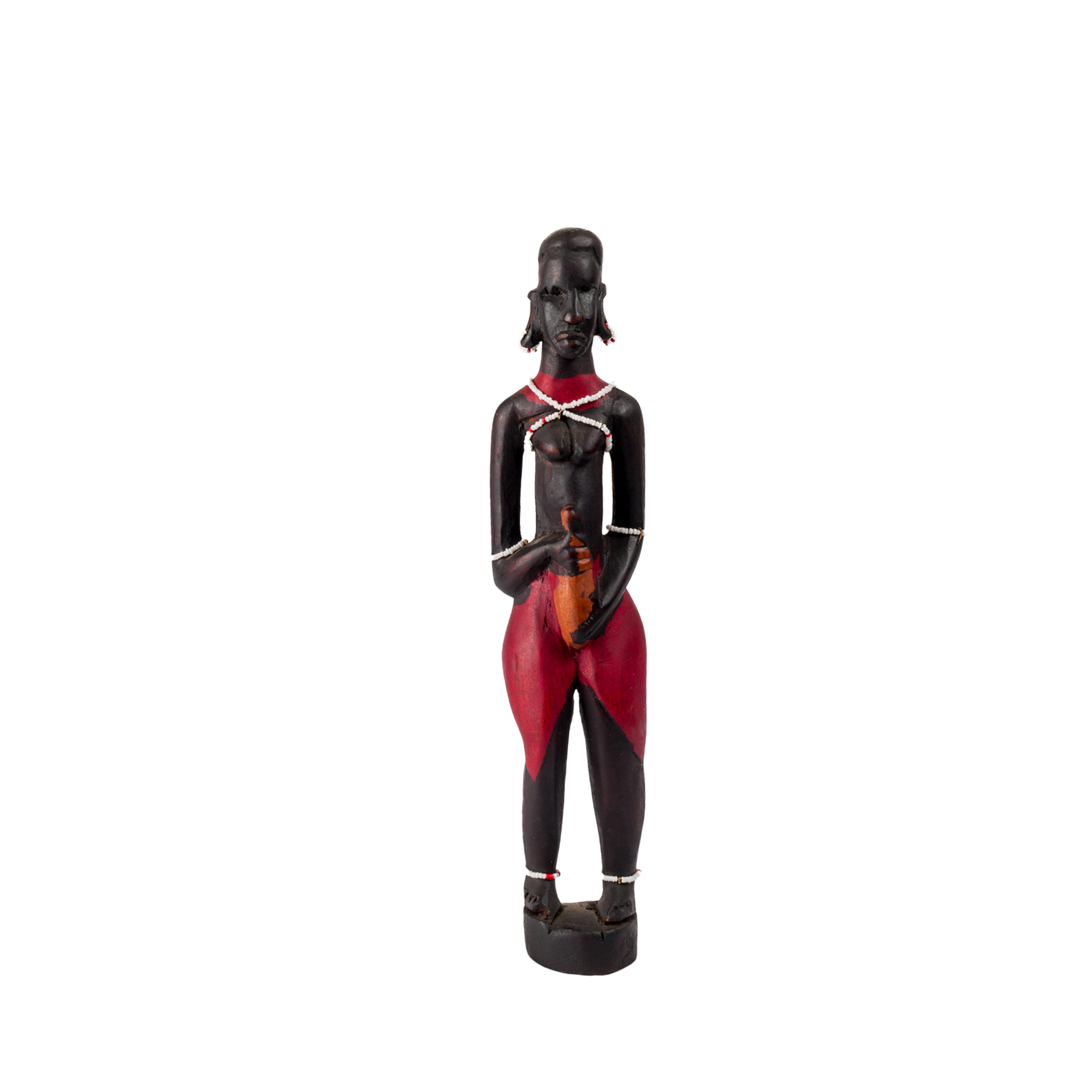 Carved Wooden Maasai Mara Warrior Sculpture (S)