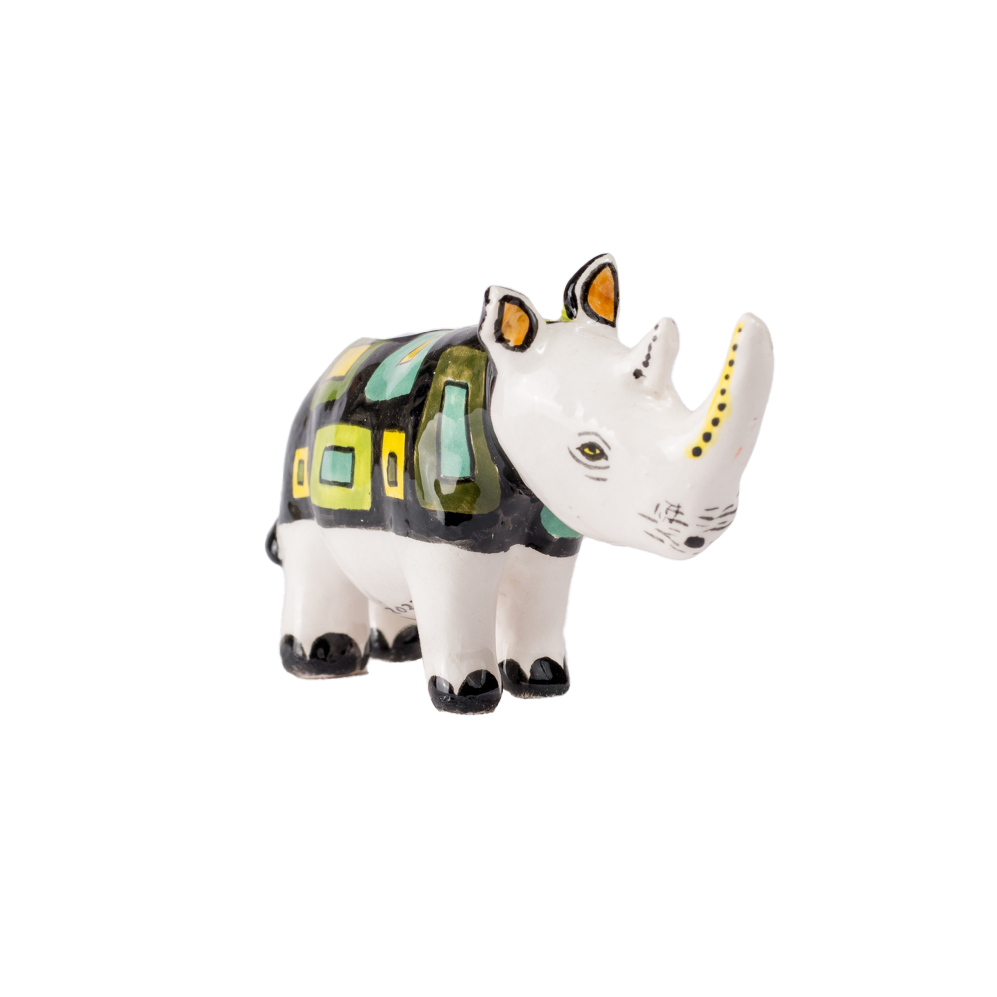 Small Ceramic Rhino Sculpture