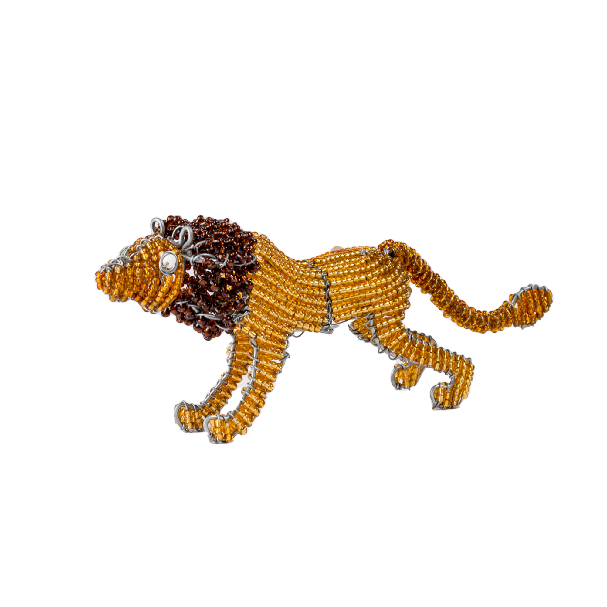 Medium Beaded Wire Lion
