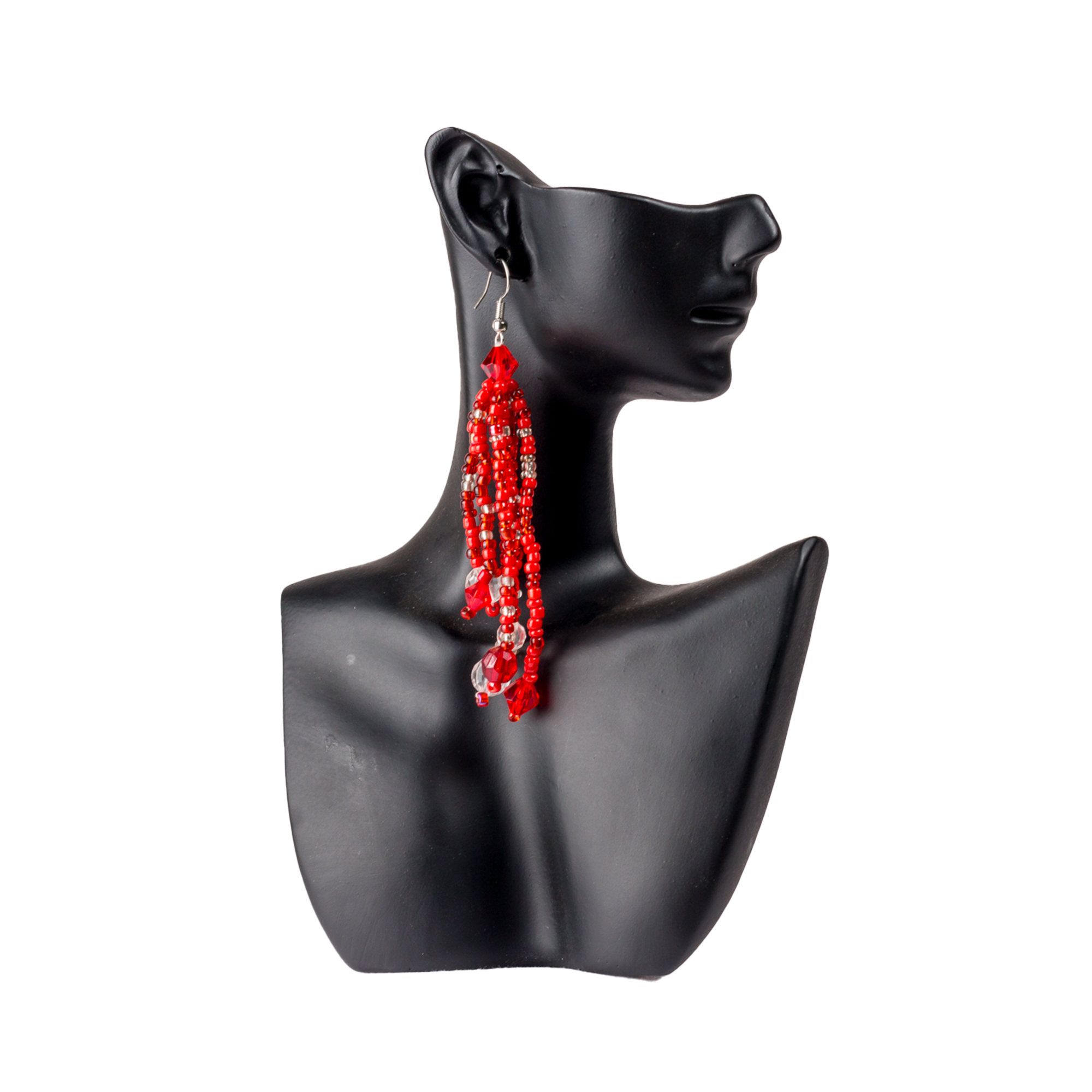 Large Zulu Beaded Tassel Earrings