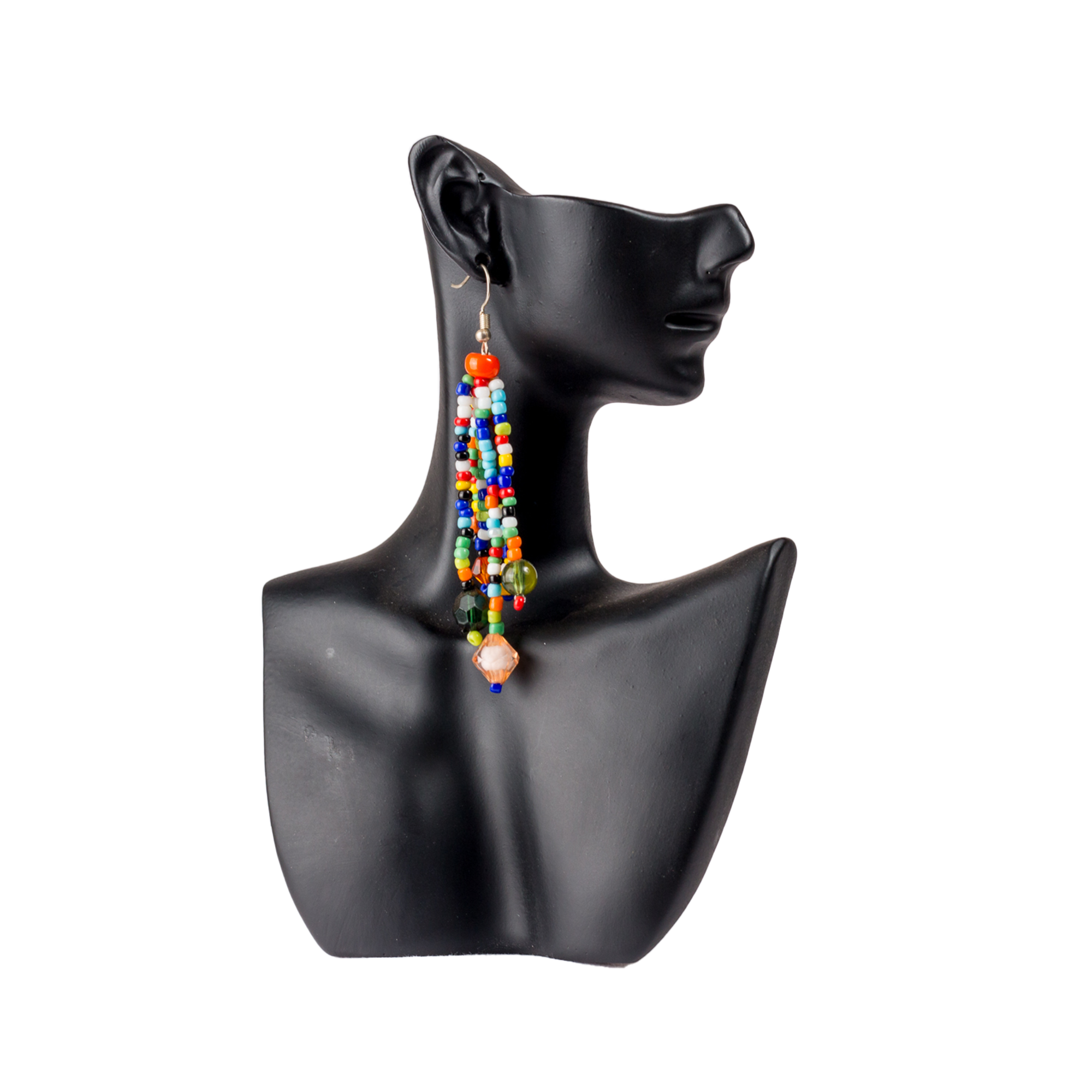 Large Zulu Beaded Tassel Earrings