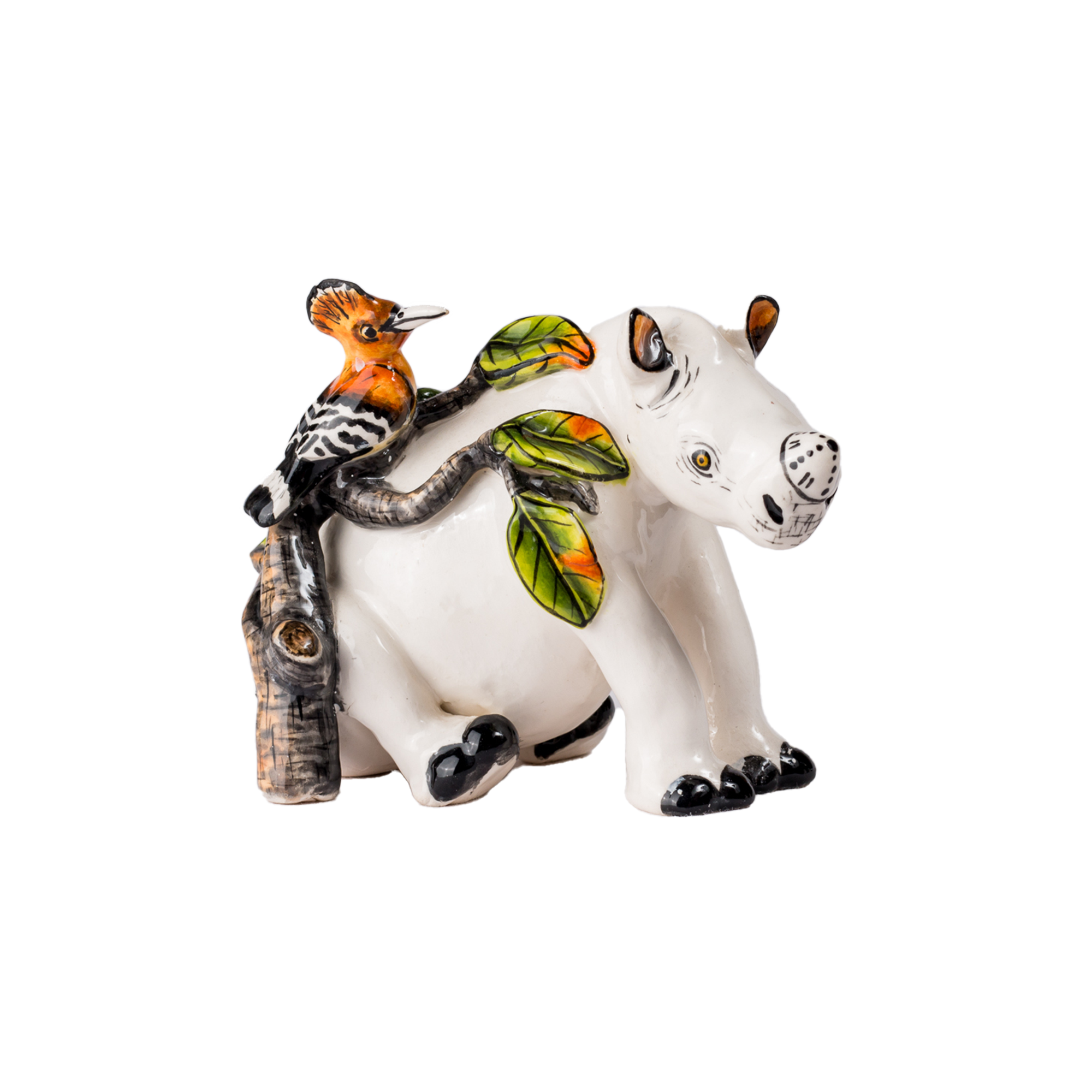 Ceramic Baby Rhino Sculpture