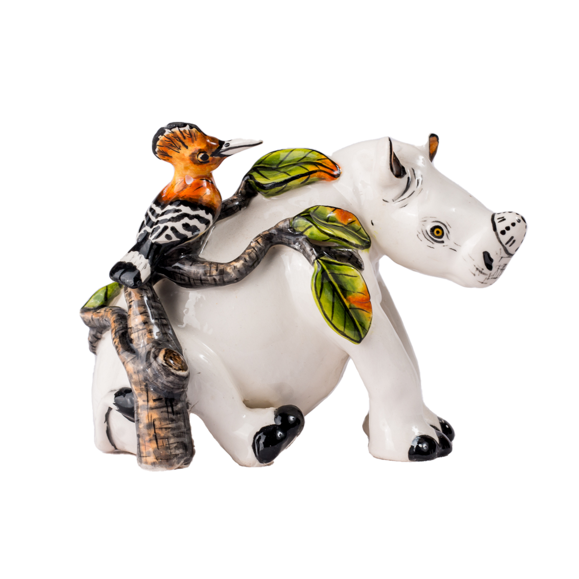 Ceramic Baby Rhino Sculpture