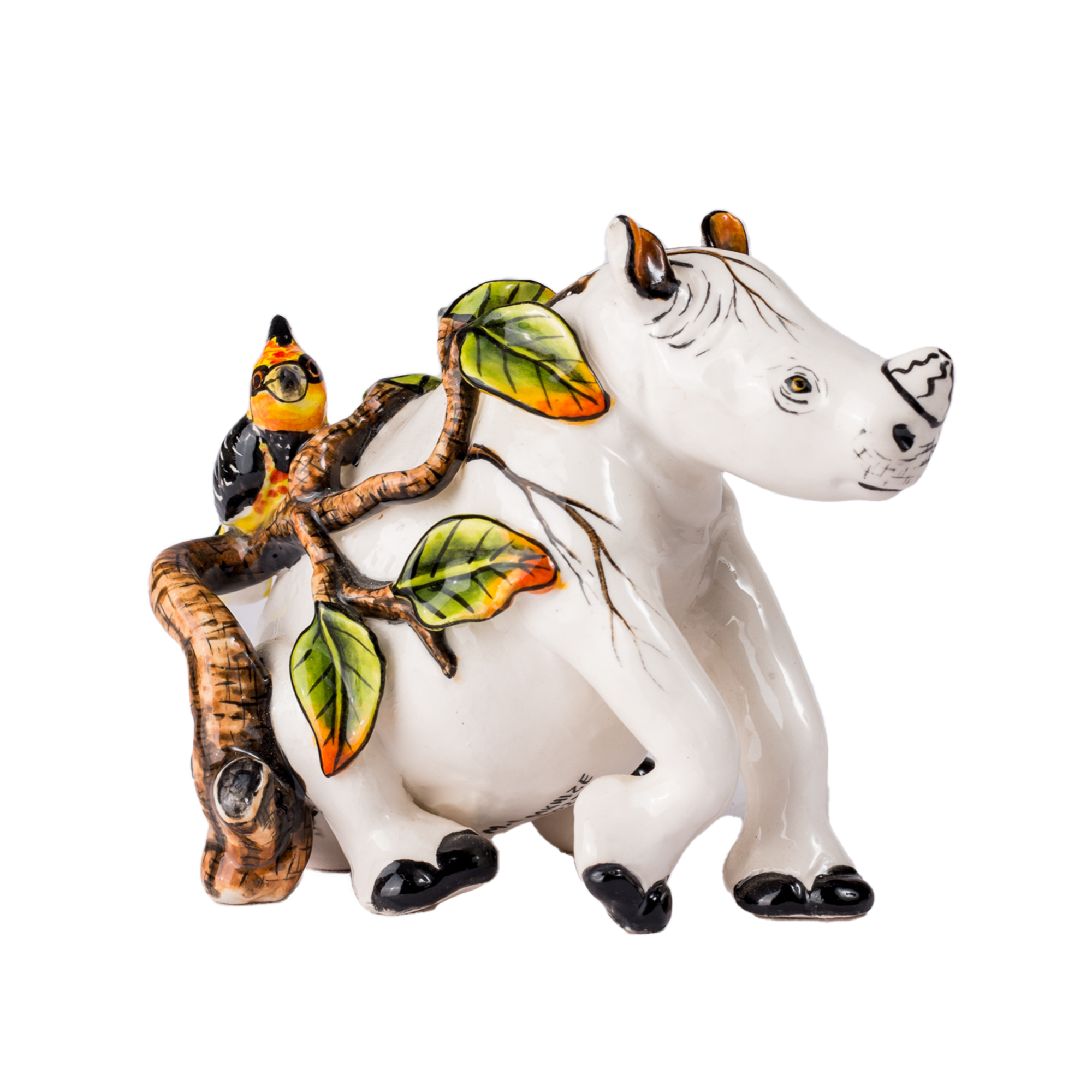 Ceramic Baby Rhino Sculpture