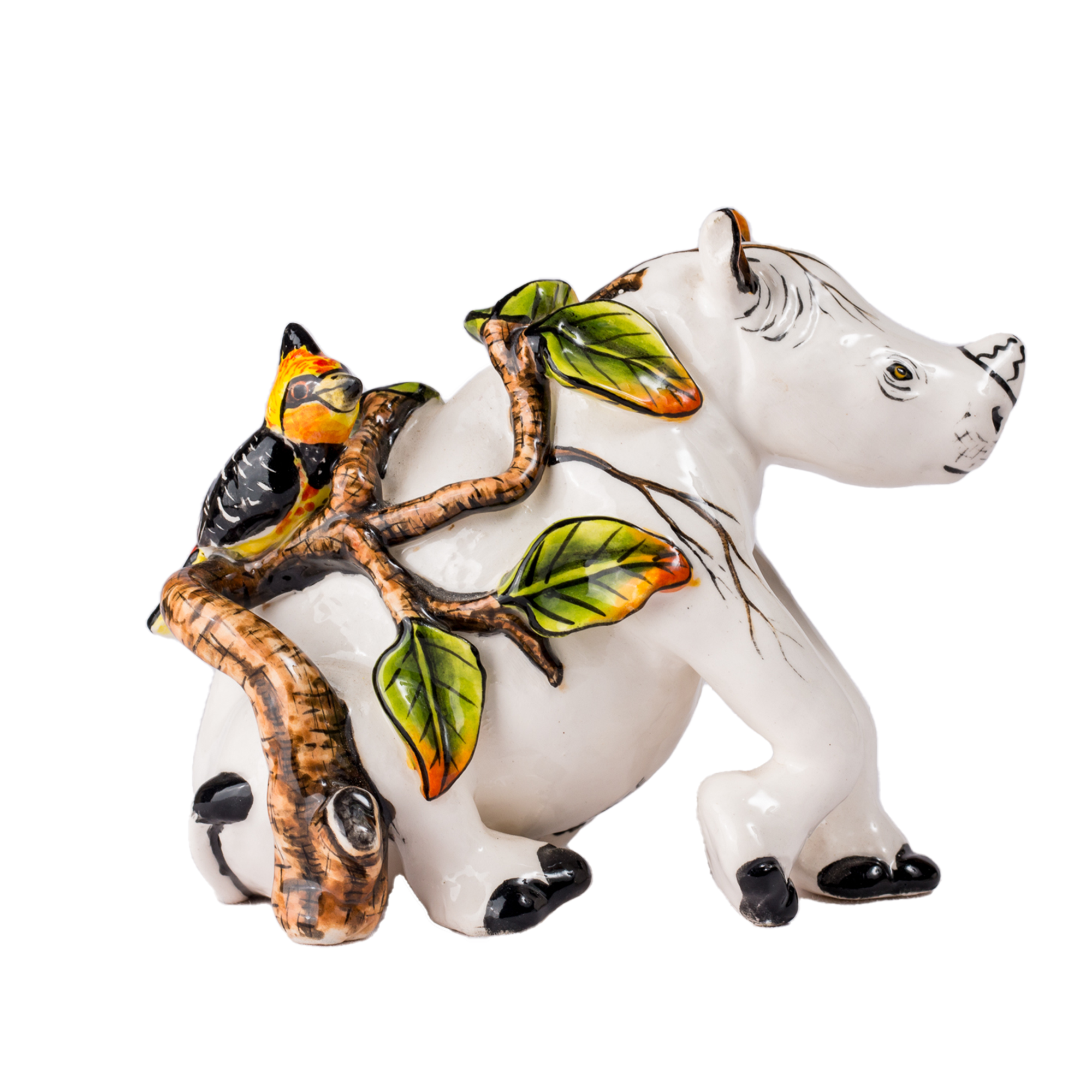 Ceramic Baby Rhino Sculpture