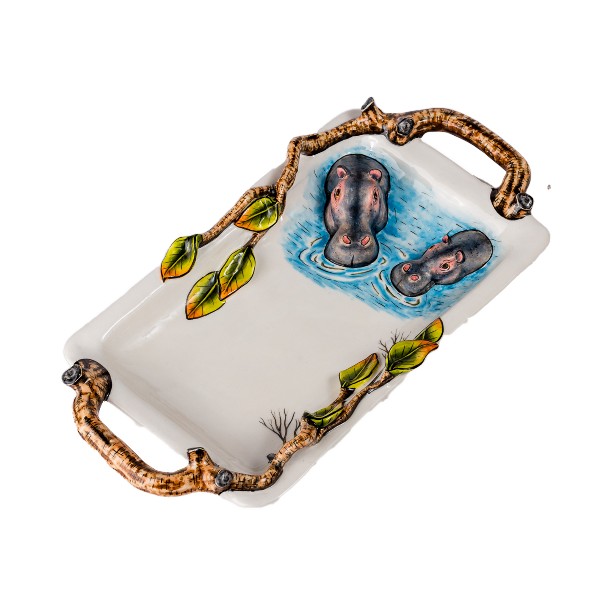 3D Ceramic Hippo Tray