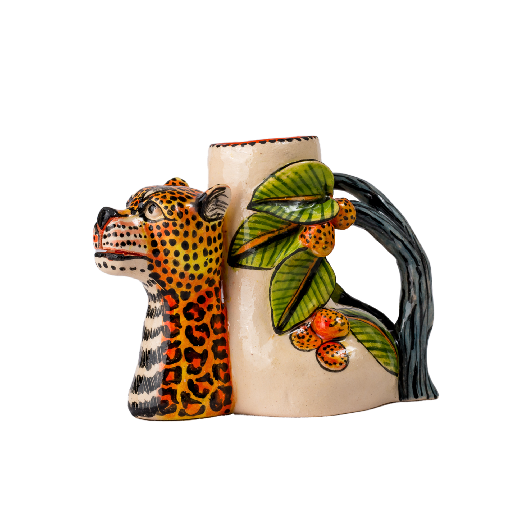 3D Ceramic Cheetah Candle Holder