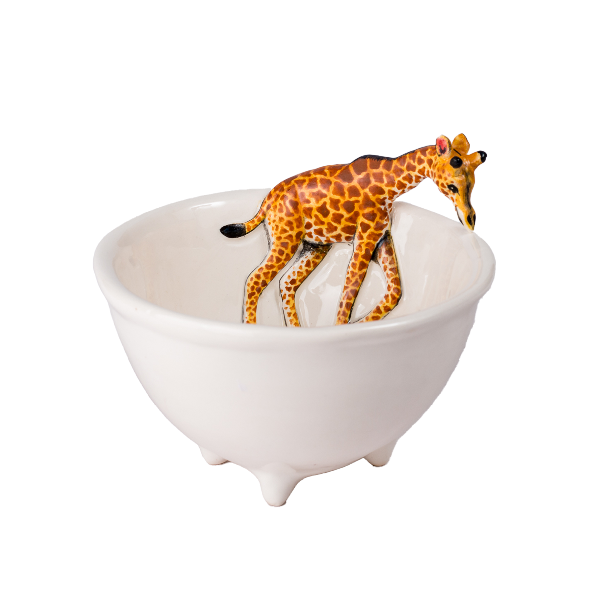 Small 3D Ceramic Giraffe Bowl