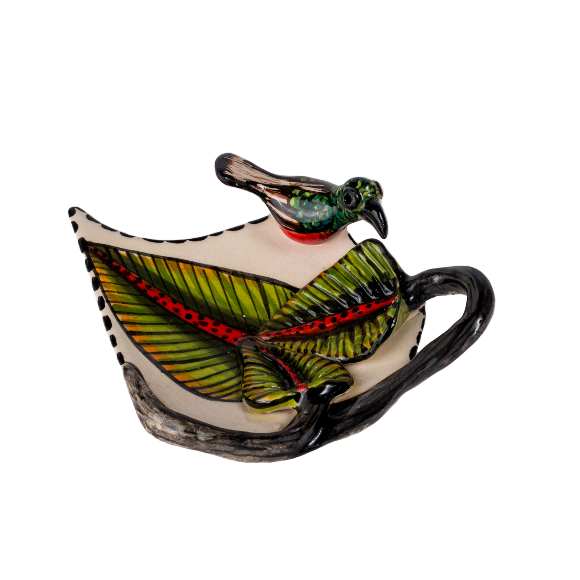 3D Ceramic Small Bird Teabag Holder