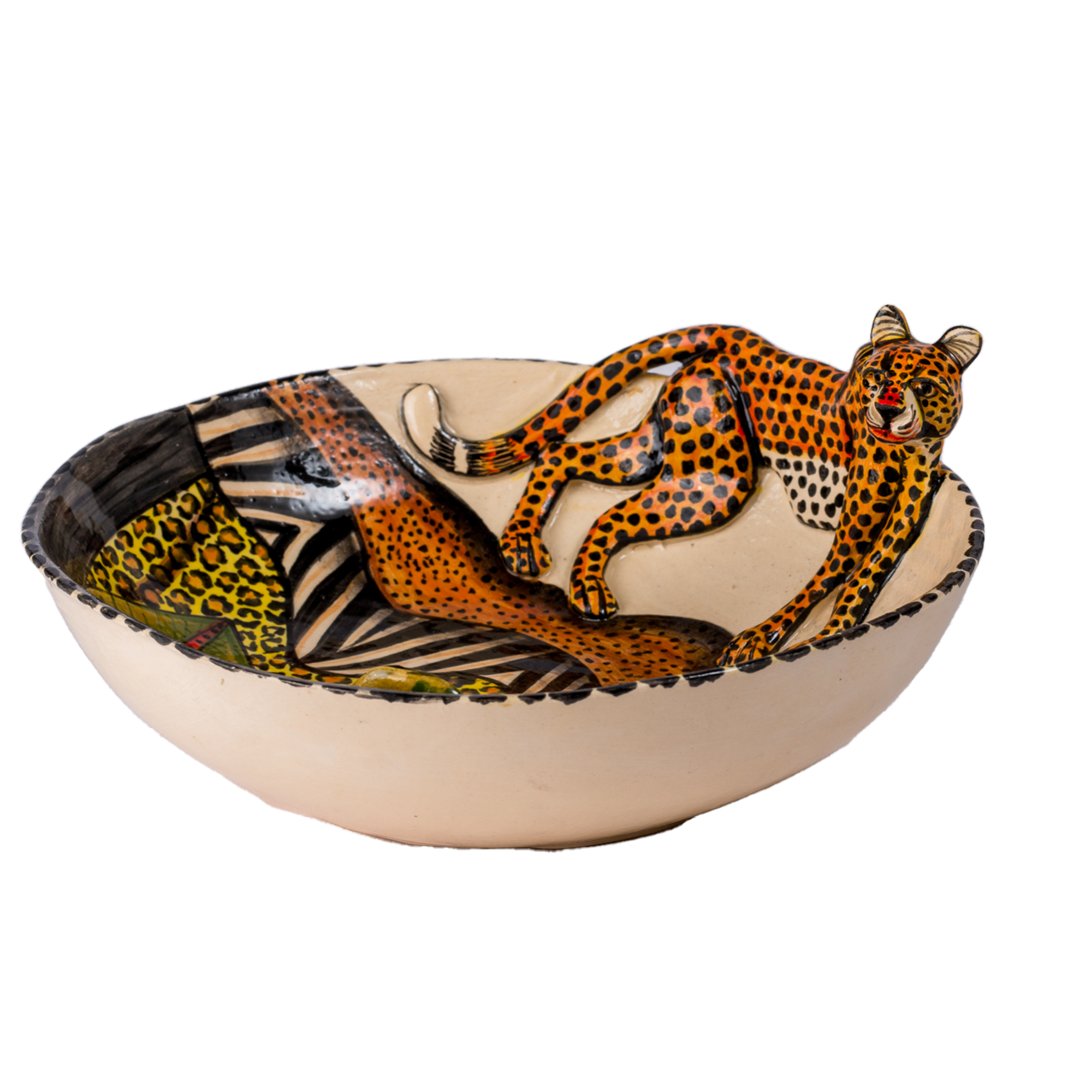 3D Animated Ceramic Cheetah Bowl