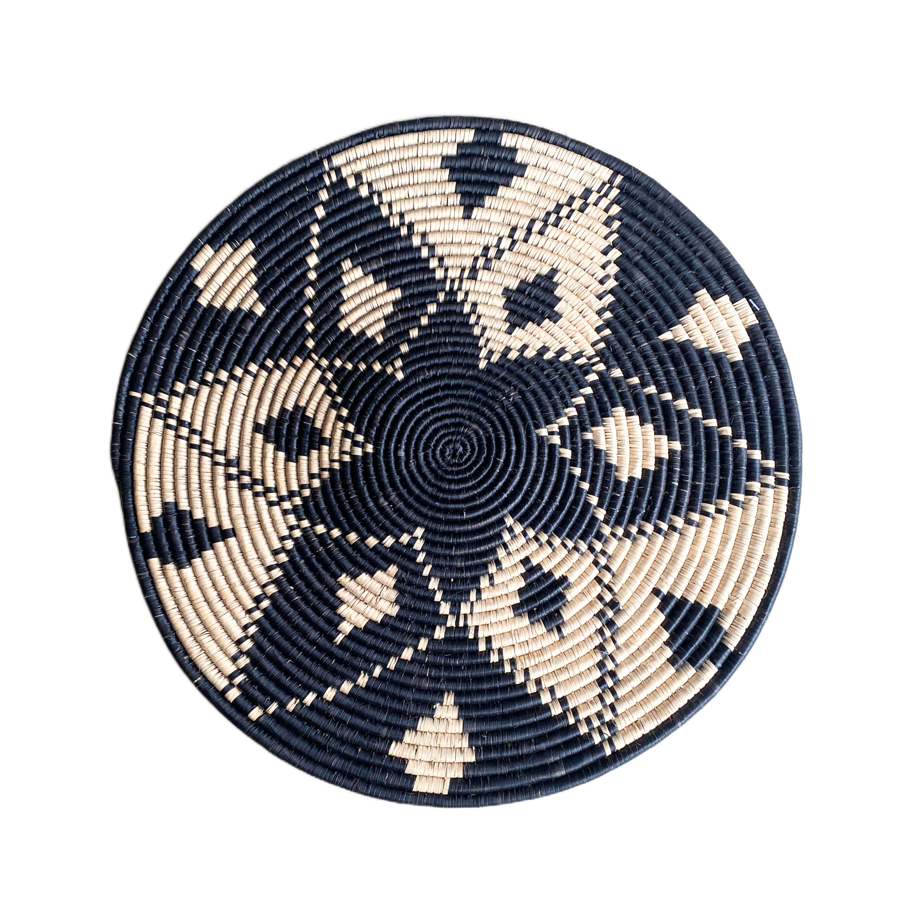 Hand Woven Wall Ornament ( Flower & Shield W/AXZX)