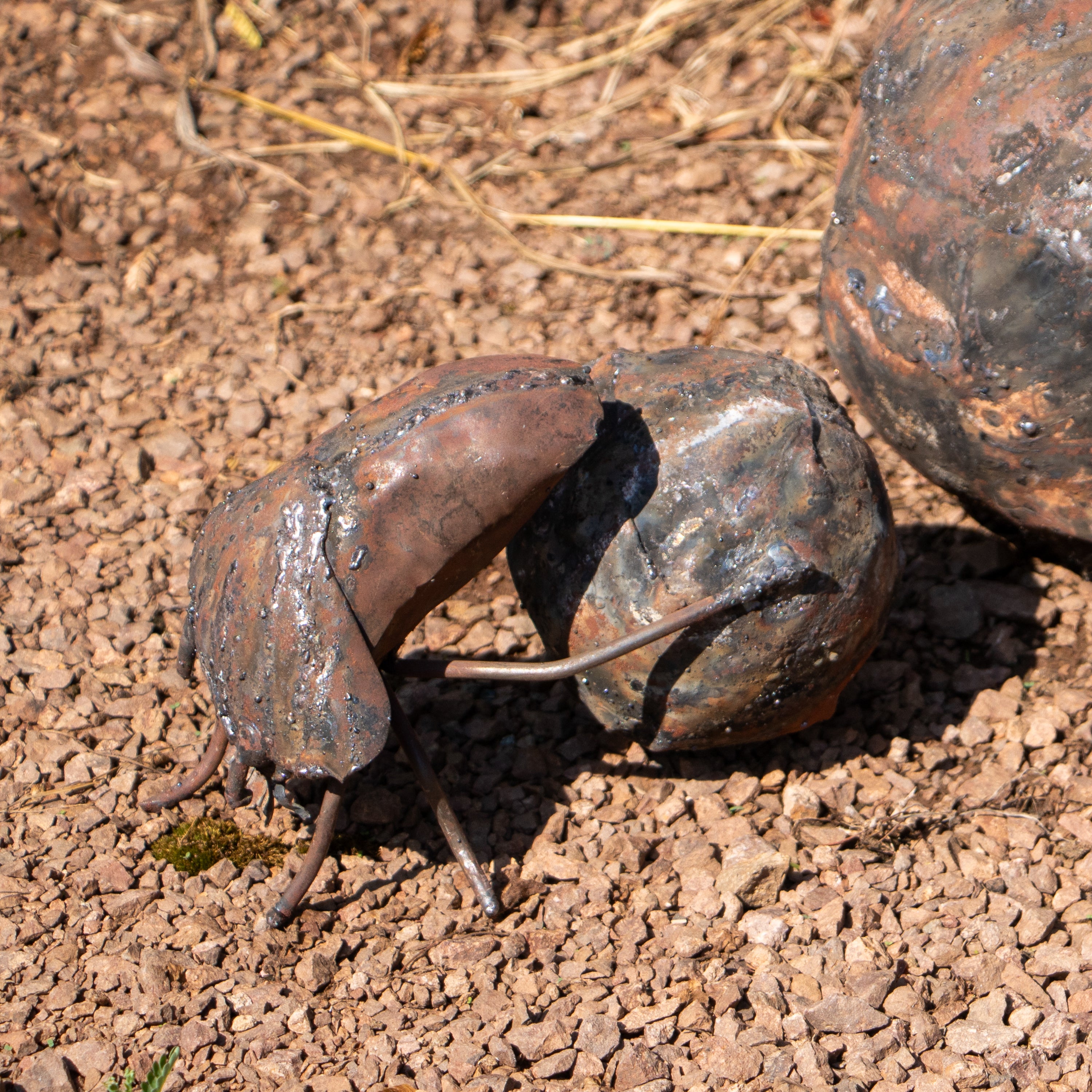 Outdoor Steel Dung Beetle Garden Sculpture