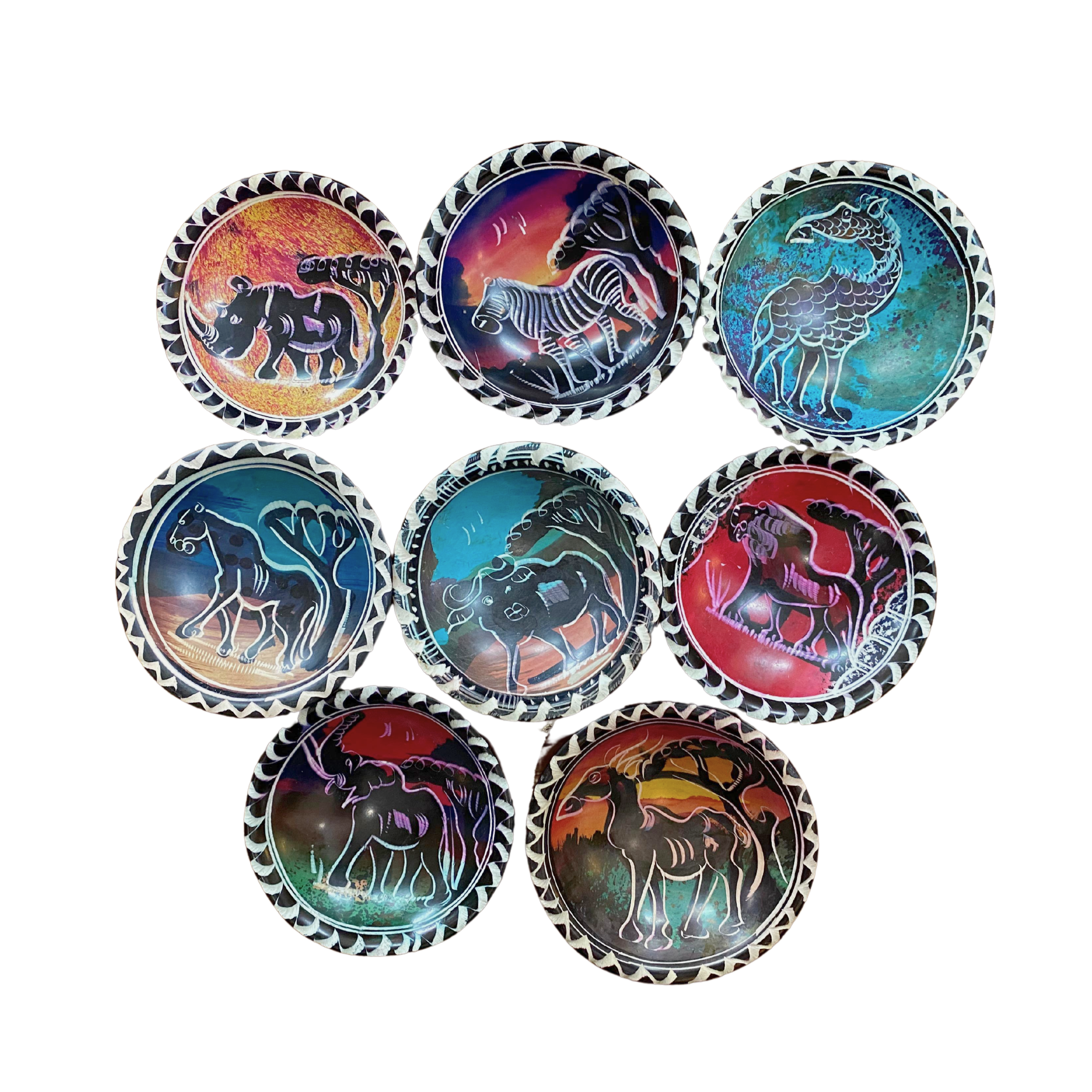 Extra X Small Colourful Soapstone Painted Bowls