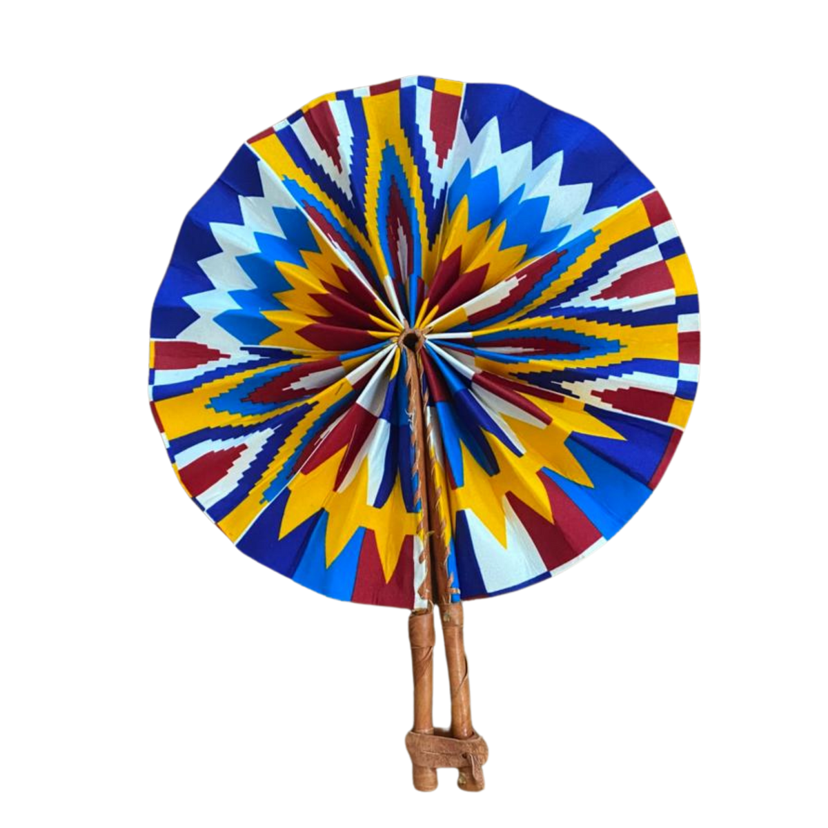 Fold Up African Leather Fan (Fan 6)