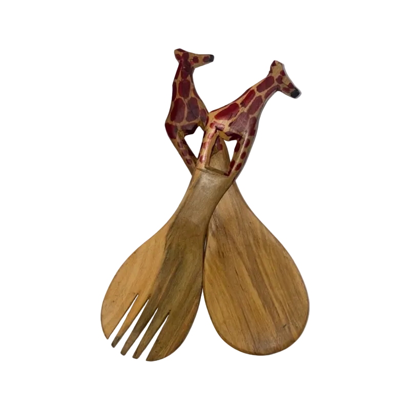 Animal Rosewood Salad Servers
